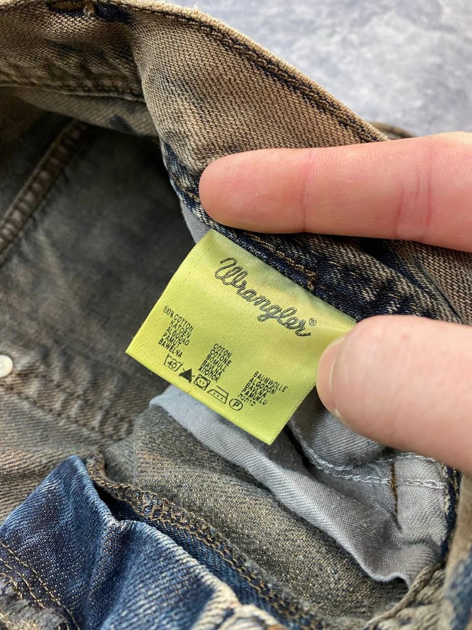 Wrangler Wrangler Jeans Dirty Pants faded crazy thrash y2k distressed Size US 36 / EU 52 - 11 Thumbnail