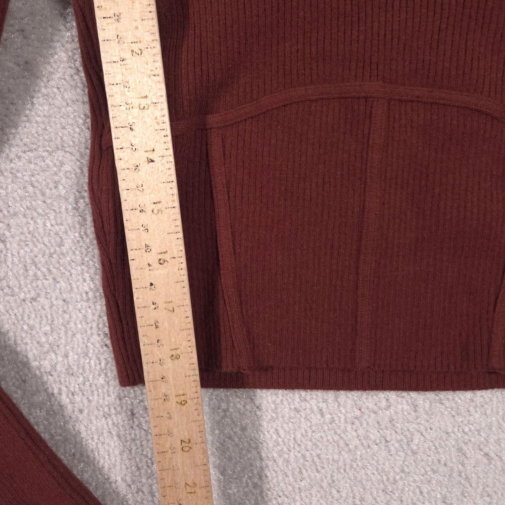 Abercrombie & Fitch Abercrombie & Fitch Sweater Womens Small Brown Scoop Neck Long Sleeve Cropped Size S / US 4 / IT 40 - 7 Thumbnail