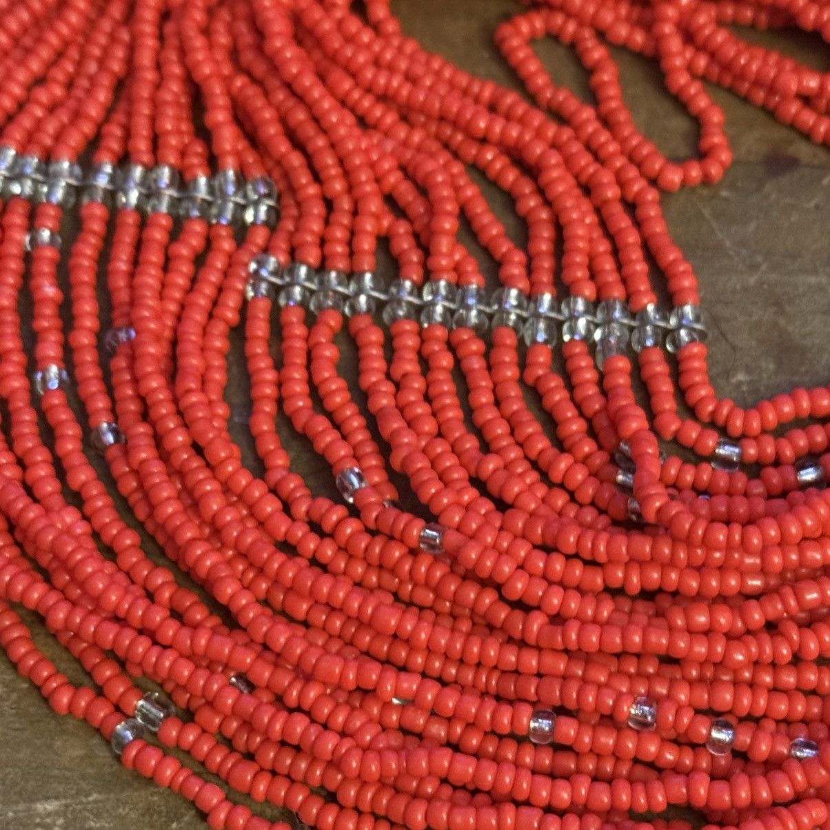 Other Layered multi strand coral seed bead necklace Size ONE SIZE - 3 Thumbnail