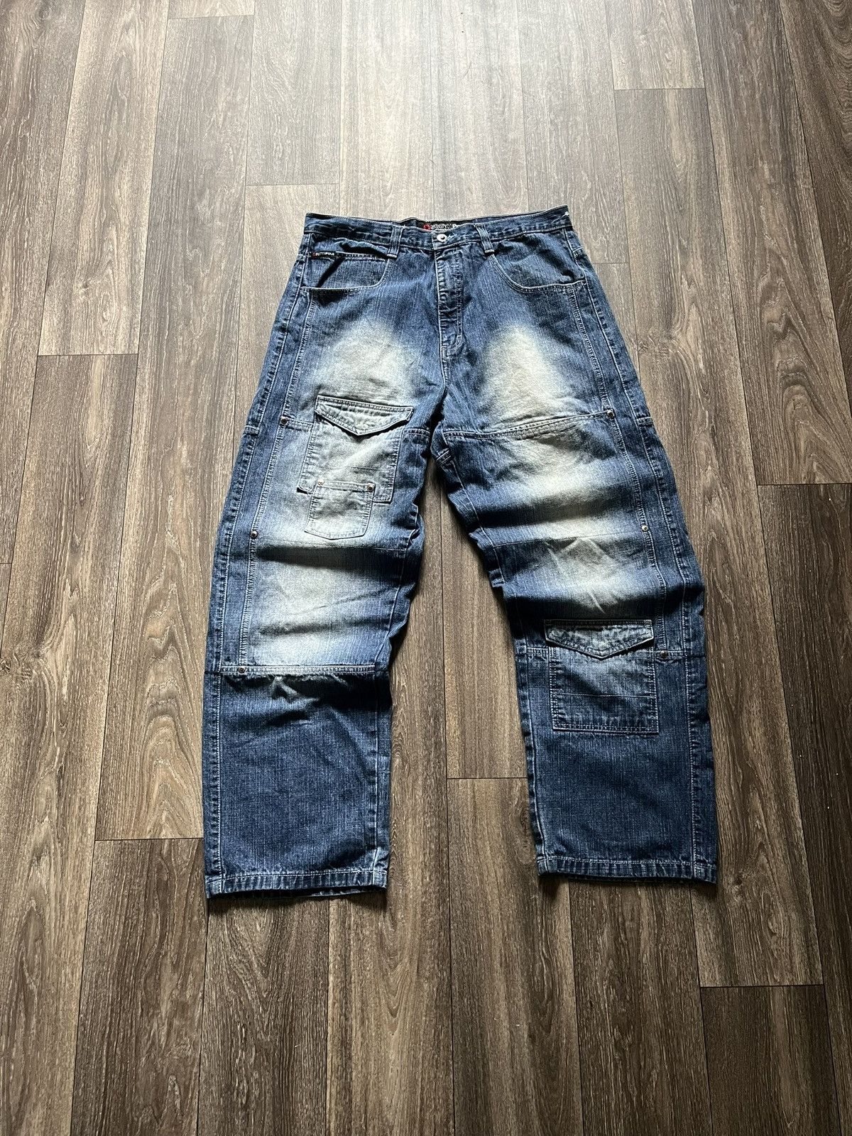 Southpole BAGGY VINTAGE Y2K SOUTHPOLE MULTI POCKET JEANS Size US 36 / EU 52 - 1 Thumbnail