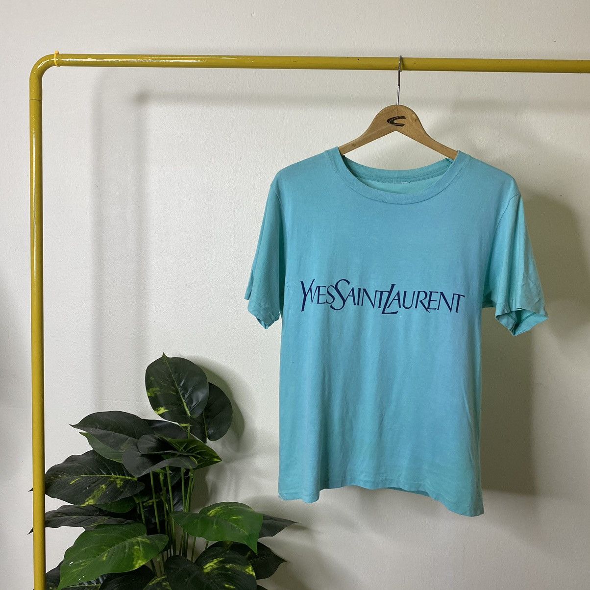 Vintage Vintage 1980s Yves Saint Laurent YSL Distressed T Shirt Size US M / EU 48-50 / 2 - 1 Thumbnail
