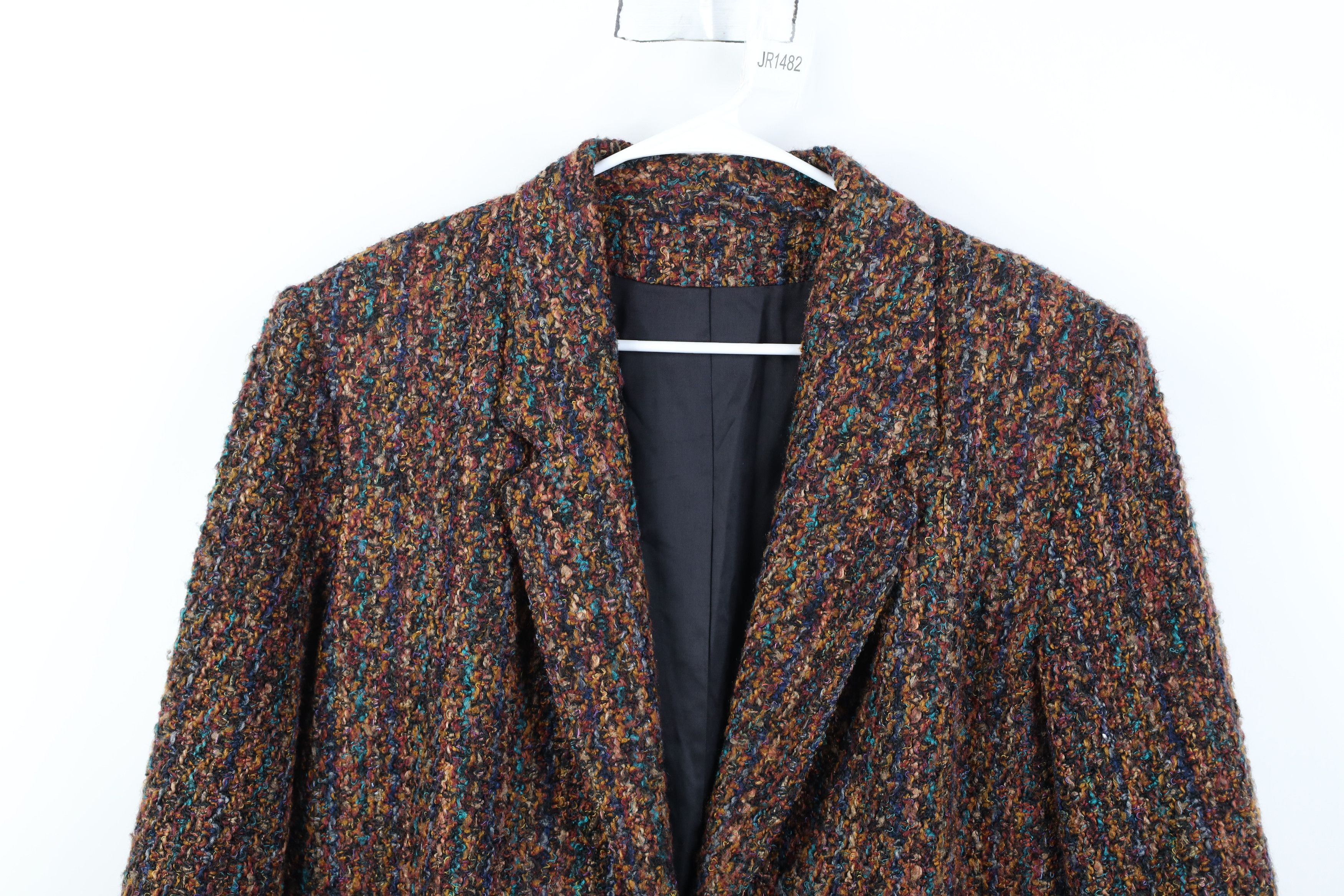 Vintage Vintage 90s Streetwear Wool Rainbow Suit Blazer Jacket USA Size XL / US 12-14 / IT 48-50 - 2 Thumbnail