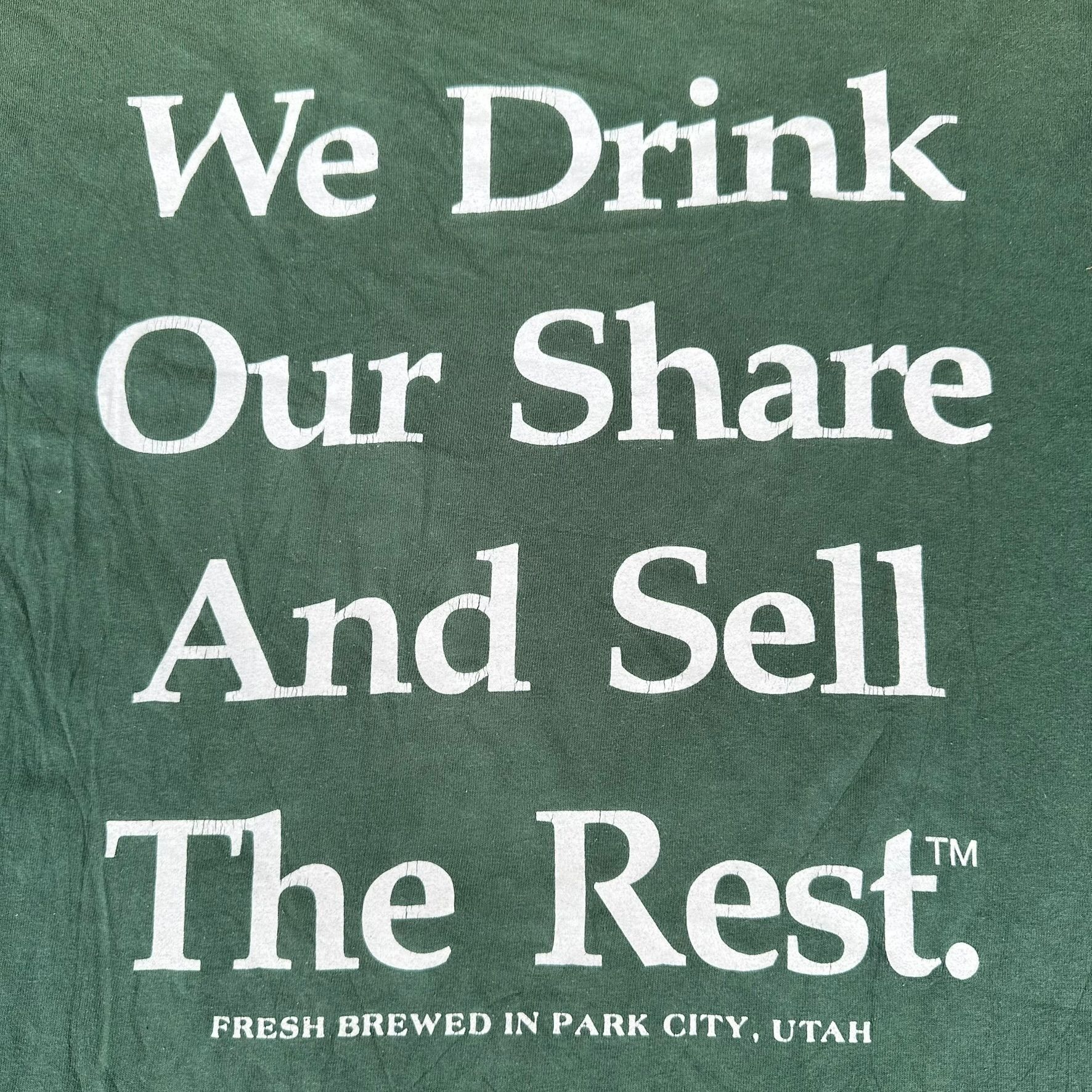Vintage Vintage 90s Wasatch Premium Ale Brewery T-Shirt Green XL Sin Size US XL / EU 56 / 4 - 6 Thumbnail