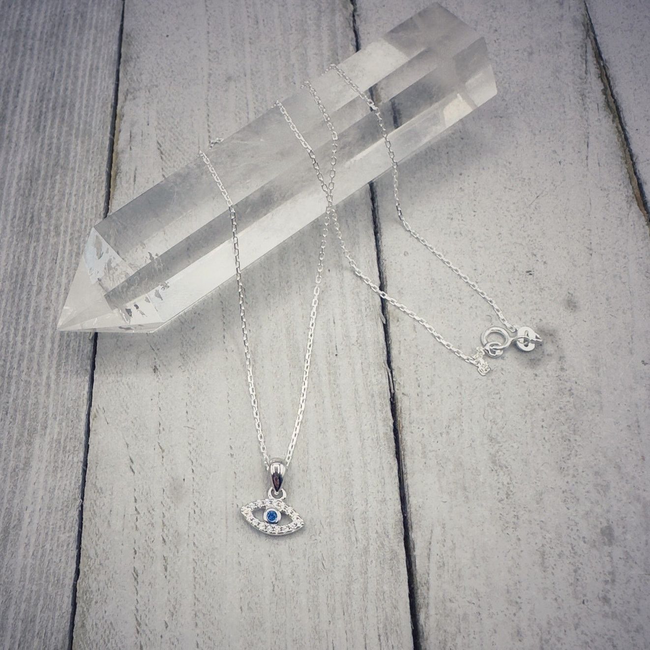 The Unbranded Brand Evil Eye Minimalist Necklace, Dainty, Cz Necklace Size ONE SIZE - 1 Thumbnail