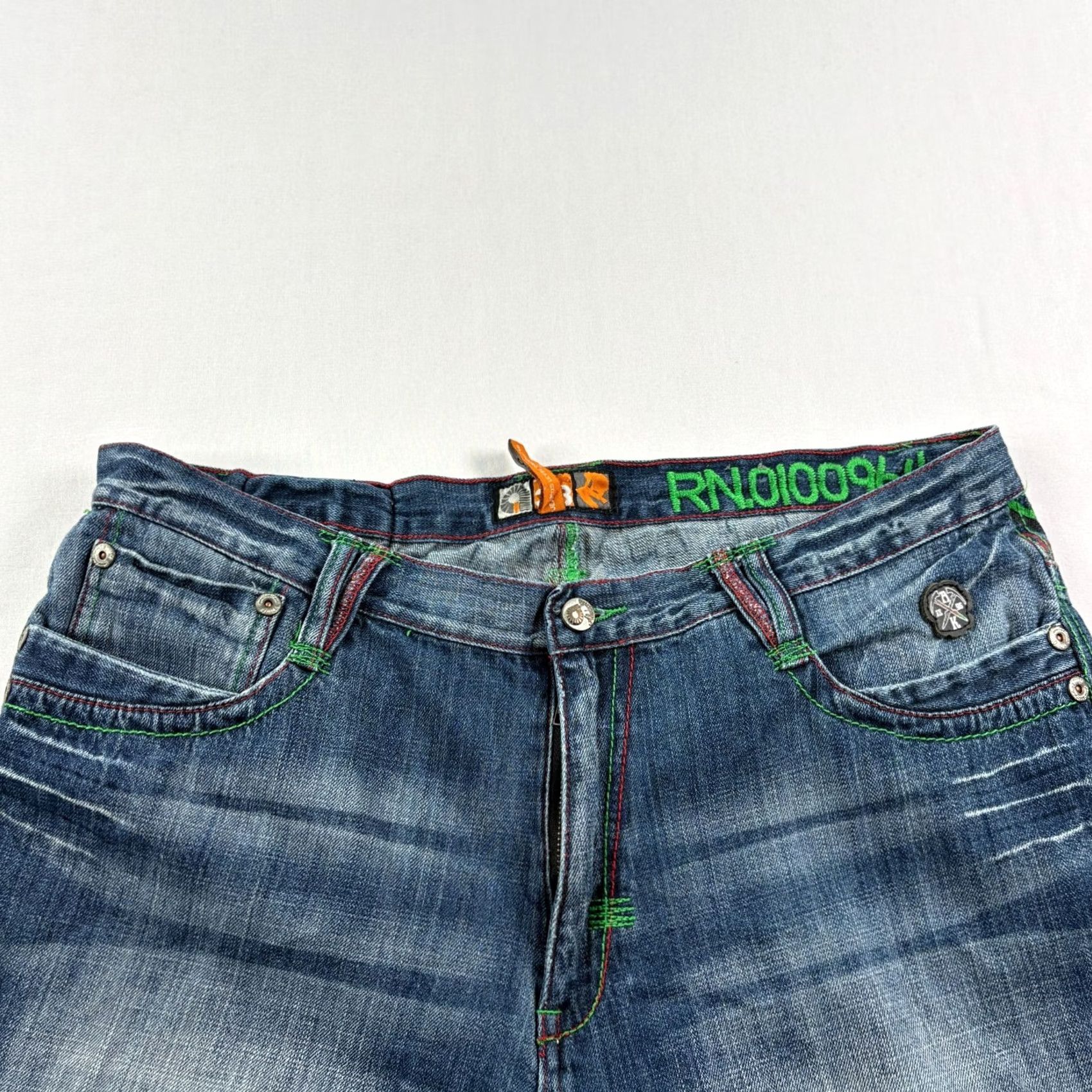 Akademiks VINTAGE Akademiks Jeans Mens 38x32 Blue Baggy Hip Hop Embroidered Jeans Size US 38 / EU 54 - 6 Thumbnail