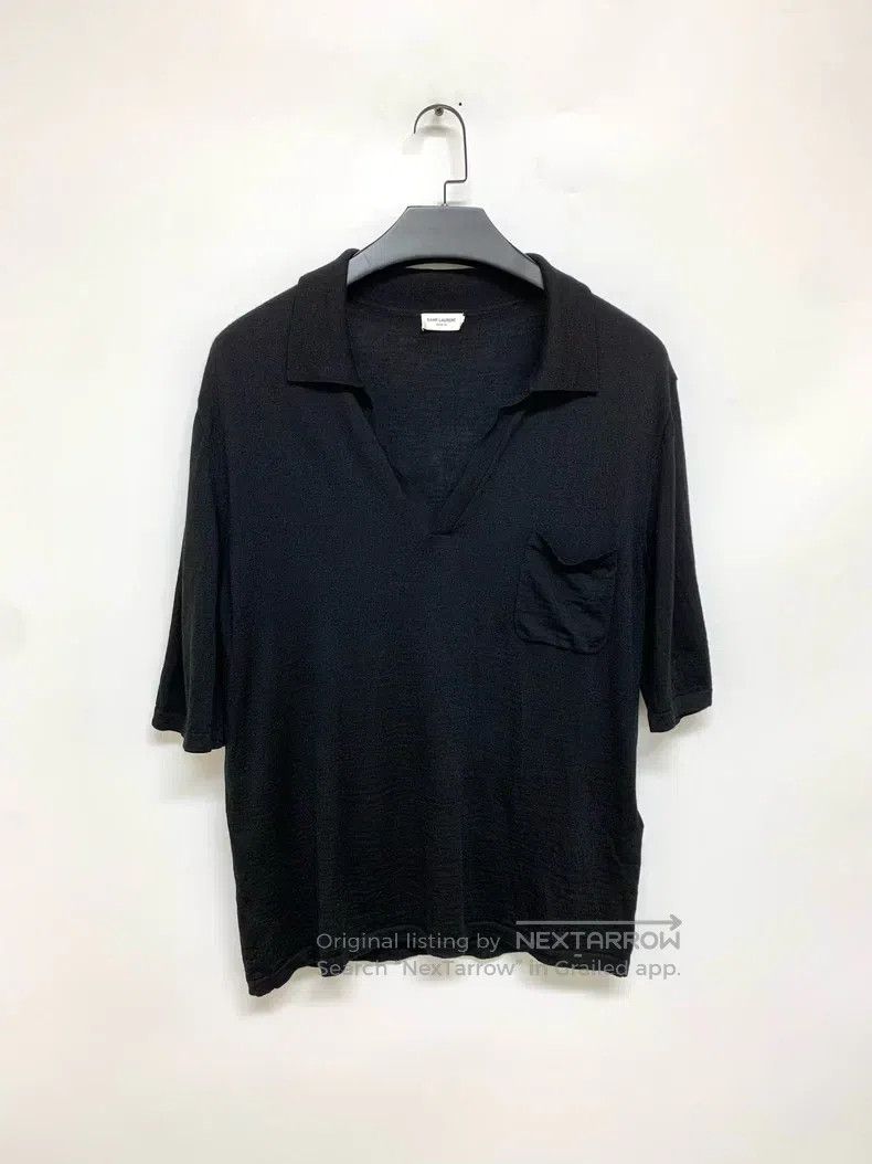 Saint Laurent Paris Saint Laurent Paris Black Polo Neck Knit Sweater Size US L / EU 52-54 / 3 - 1 Thumbnail