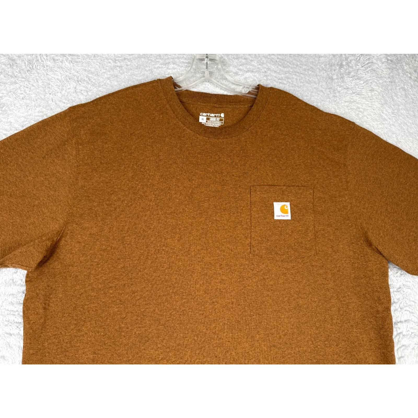 Carhartt Carhartt Shirt Men Extra Large Brown Short Sleeve Pocket Crew Neck Cotton Blend Size US XL / EU 56 / 4 - 4 Thumbnail