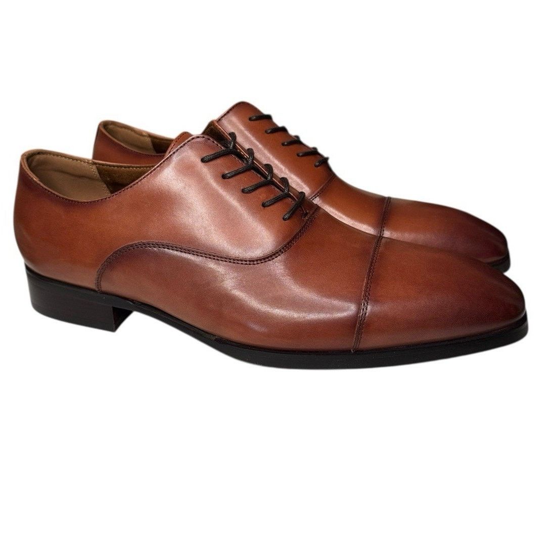 Aldo Aldo NEW Decker Brown Leather Lace Up Oxford Dress Shoes Size US 13 / EU 46 - 3 Thumbnail