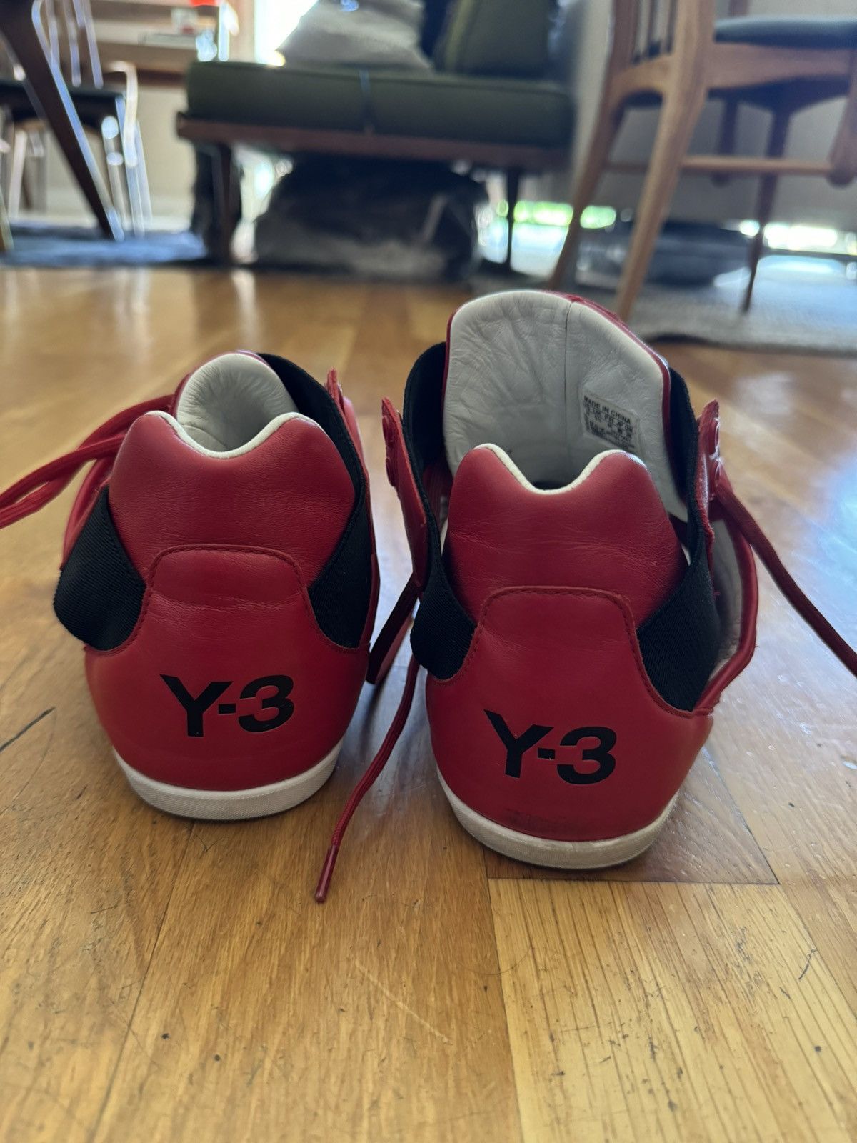 Y-3 Y-3 Red Mid Top Sneaker Size US 10 / EU 43 - 2 Thumbnail