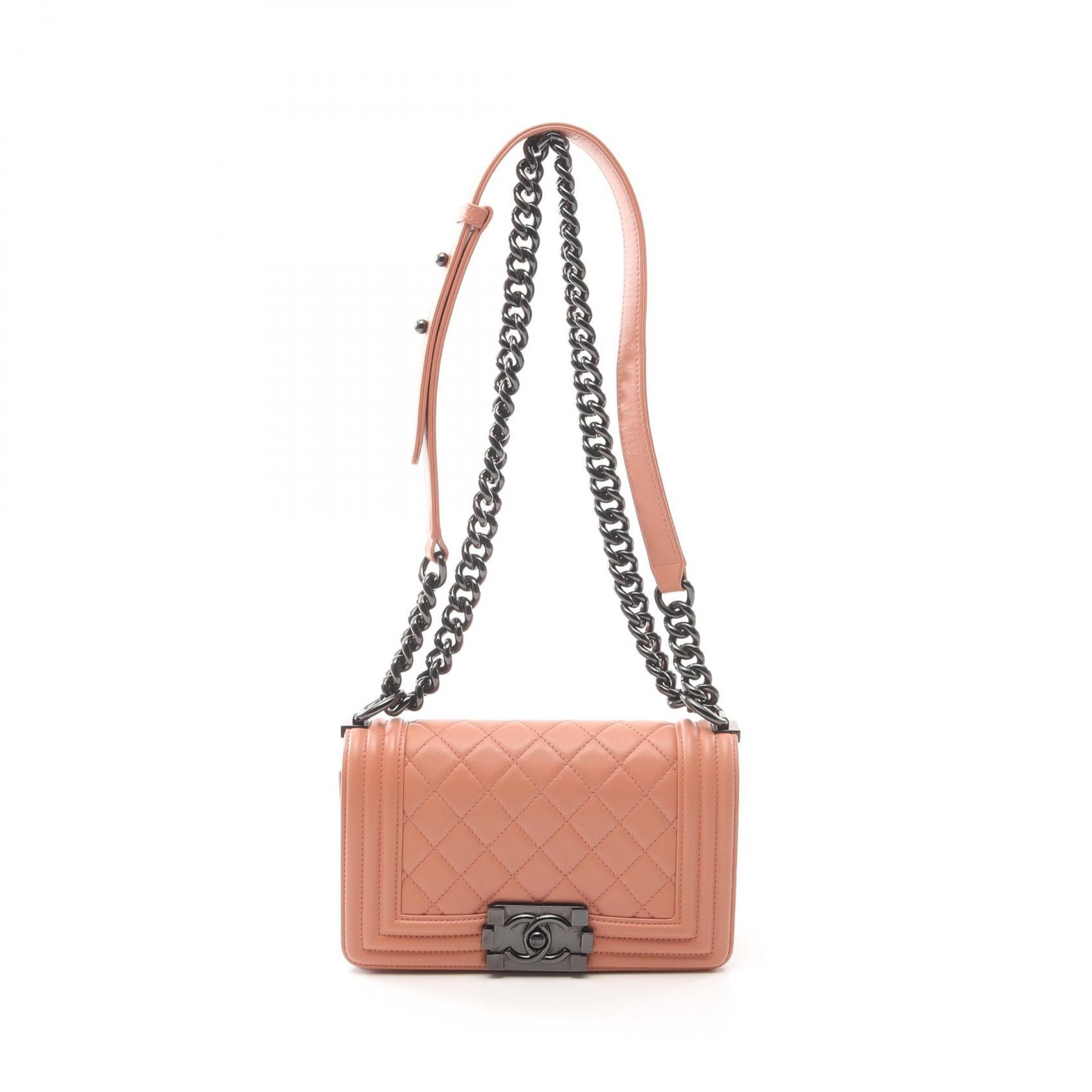 Chanel Chanel Chanel Boy Chanel Lambskin Shoulder Bag Leather Shoulder Bag A67085 Size ONE SIZE - 1 Thumbnail
