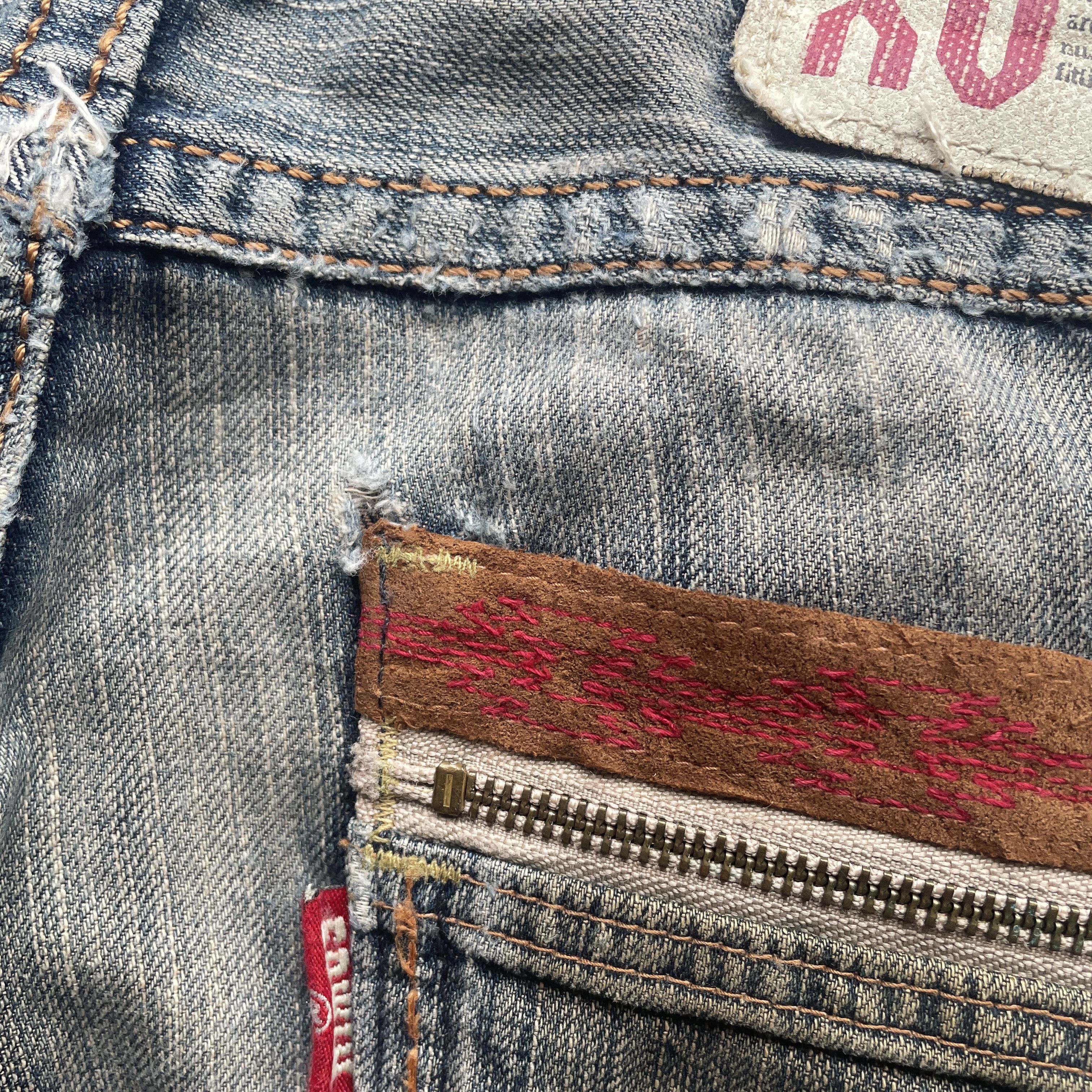 Edwin VINTAGE EDWIN XV RUSTY DISTRESSED DENIM FADED PANTS JEAN W34 Size US 34 / EU 50 - 10 Thumbnail