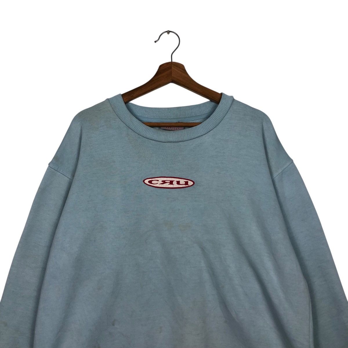 Vintage 📌Vintage Sweatshirt Cru Design Made in Usa Big Logo Size US M / EU 48-50 / 2 - 4 Thumbnail