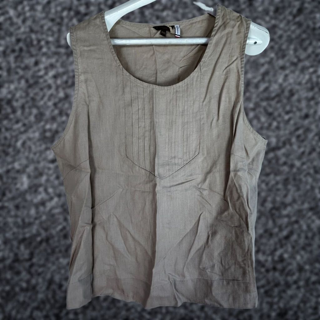 Vintage LaNaturelle Tank Top Womens Beige 100% Linen Sleeveless Casual XXXL Size XXL / US 16-18 / IT 52-54 - 1 Thumbnail
