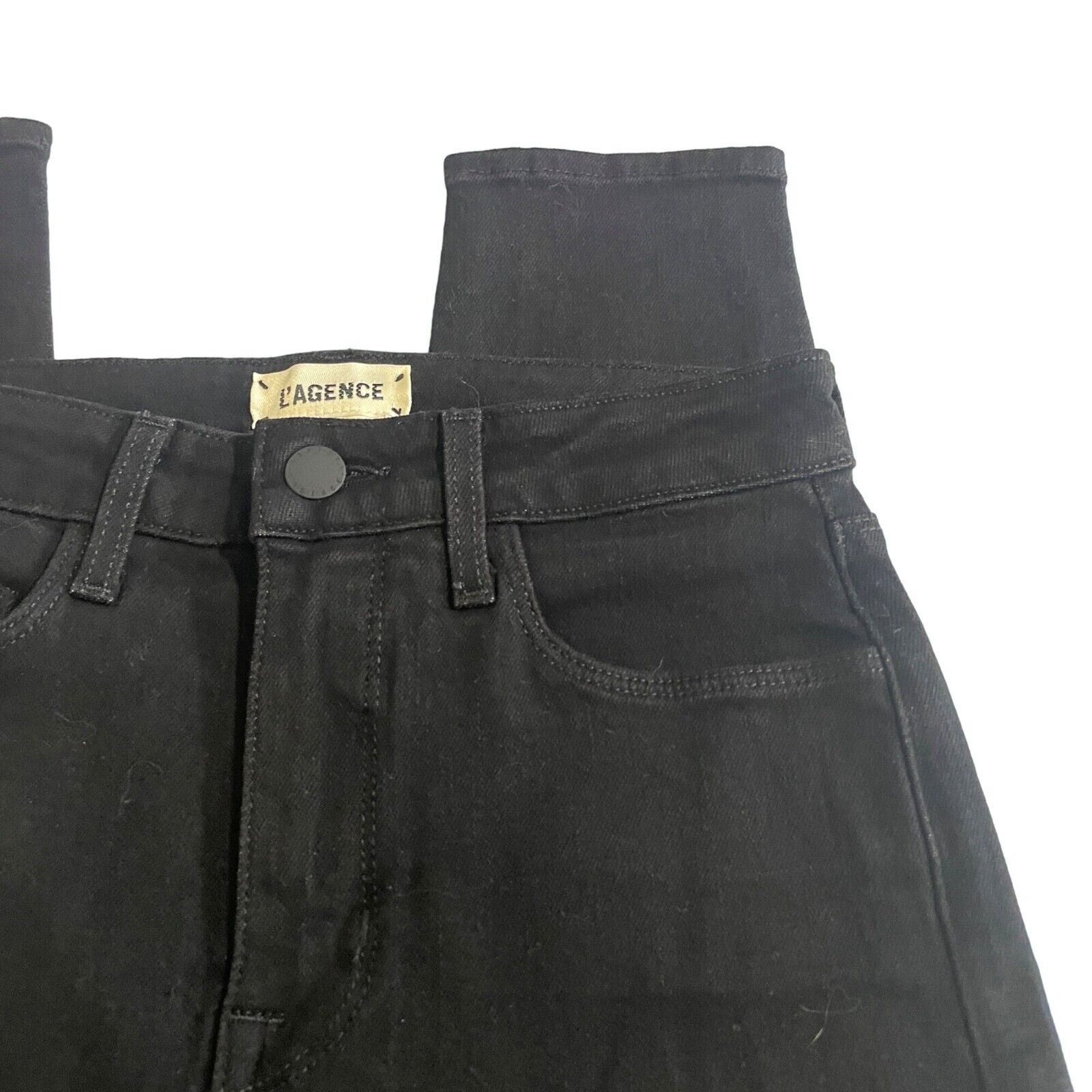 L'AGENCE Lagence Jeans Womens Size 25 Ultra High Rise Skinny Black Size 25" / US 0 / IT 36 - 3 Thumbnail