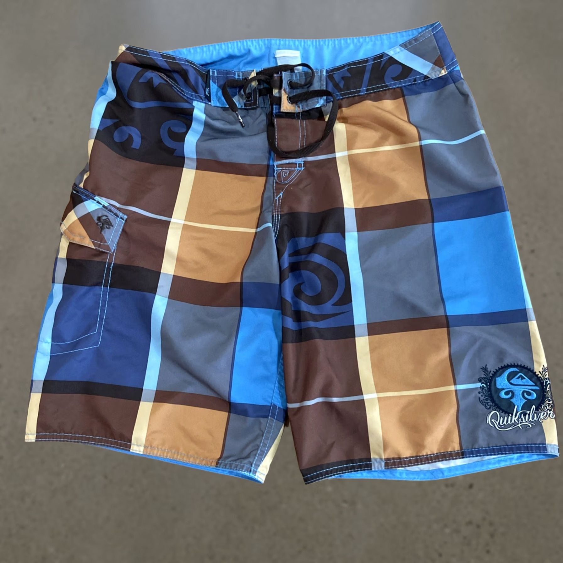 Quiksilver VTG Quiksilver Boardshorts striped Surf Swim Trunks Size 32 Men Multicolor Polyester Beach 90s/Surf Mens Size US 32 / EU 48 - 1 Thumbnail