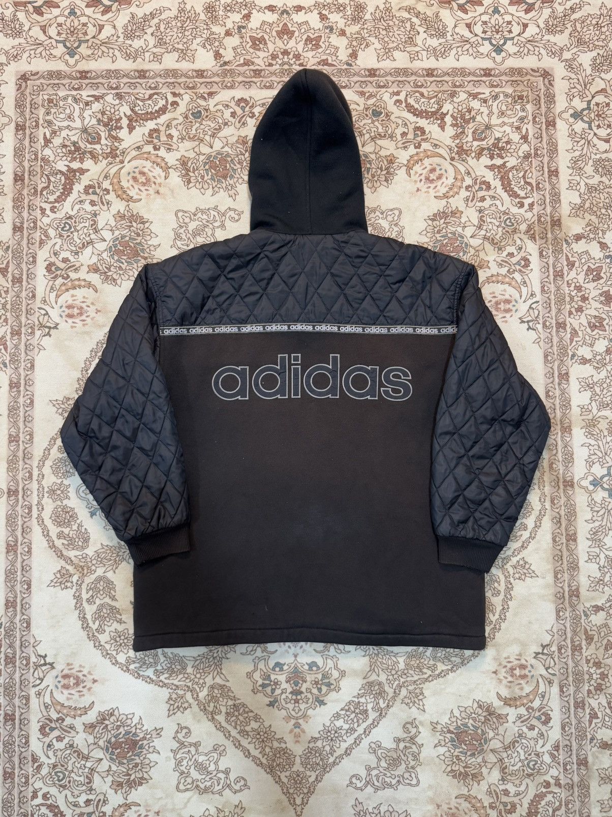 Adidas × Vintage Vintage Faded Adidas Big Logo Zipper Hoodie Size US M / EU 48-50 / 2 - 6 Thumbnail
