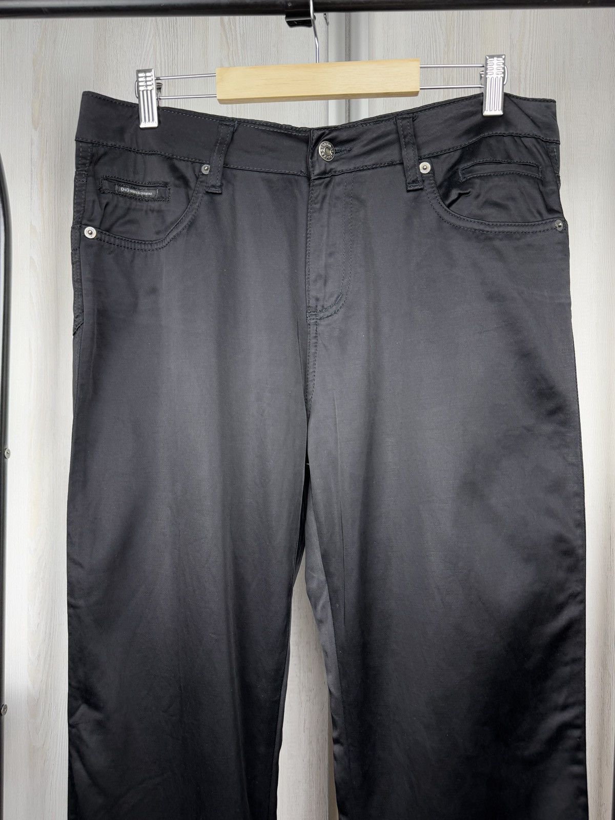Dolce & Gabbana Dolce & Gabbana vintage black nylon flared wide pants hype Size US 34 / EU 50 - 4 Thumbnail