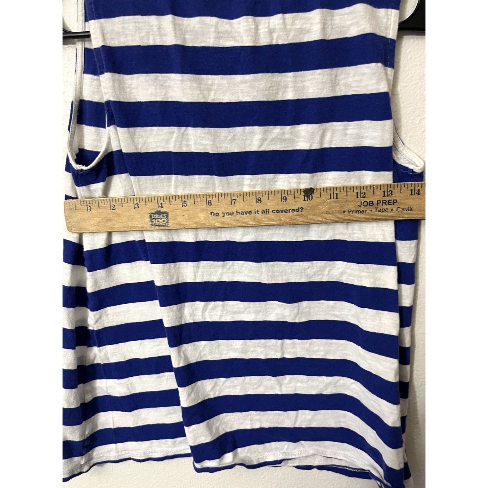 Loft VINTAGE White Cotton Tank Top Blue Striped Women XS Casual Lightweight Size XS / US 0-2 / IT 36-38 - 4 Thumbnail