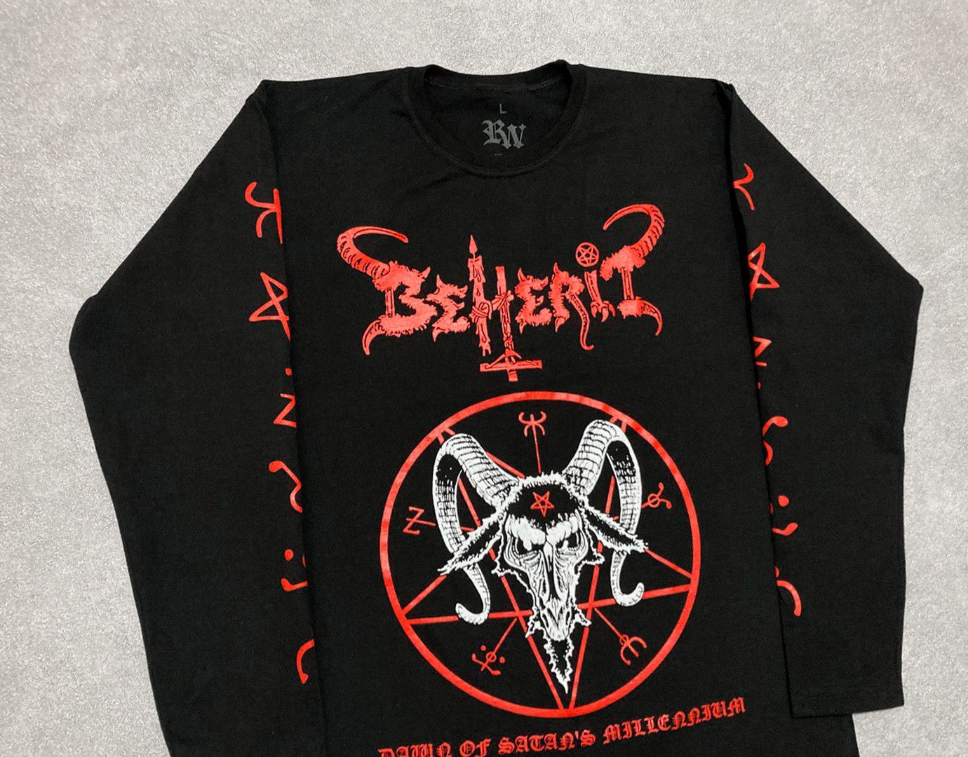 Band Tees Longsleeve Beherit - Black metal Mayhem Bathory Size US L / EU 52-54 / 3 - 2 Thumbnail