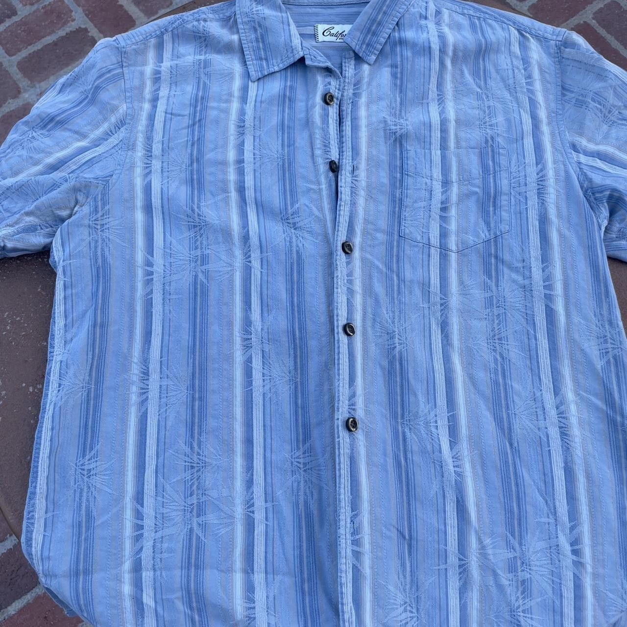 Zara Vintage California shirt co. Blue striped short Size US L / EU 52-54 / 3 - 4 Thumbnail