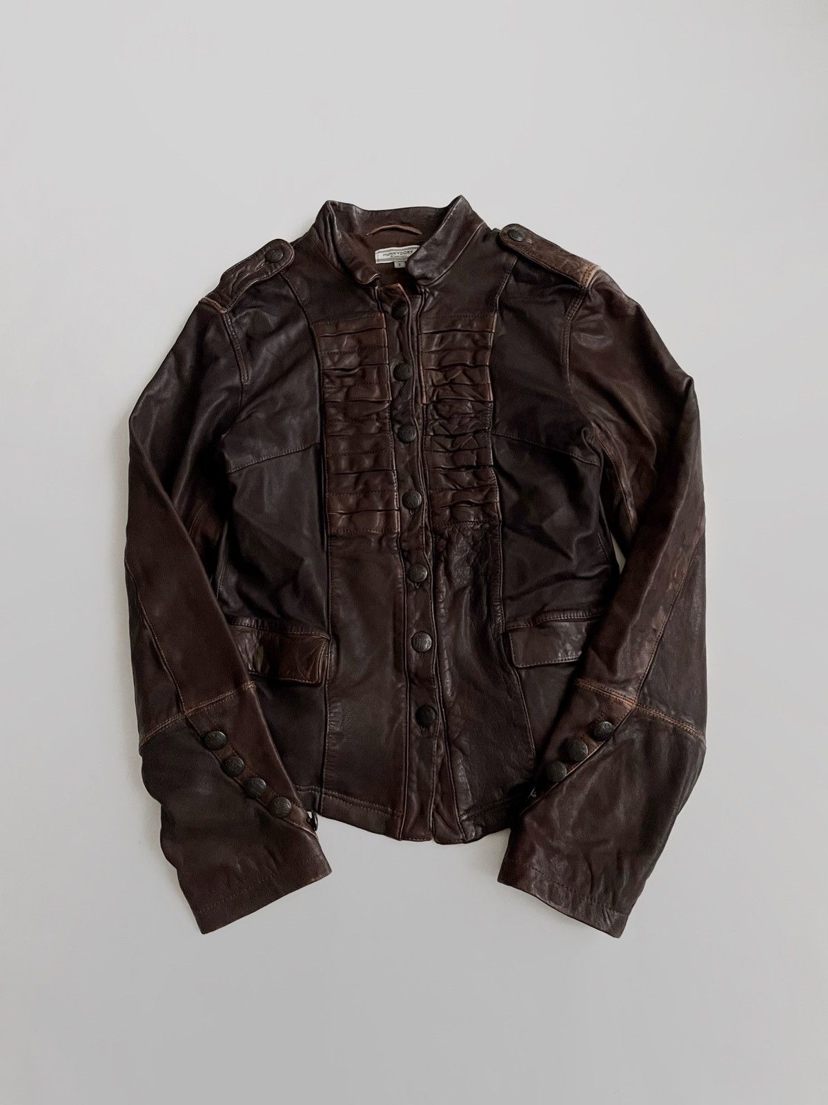 Other Hunkidory boho leather brown jacket 2000s Size S / US 4 / IT 40 - 2 Thumbnail