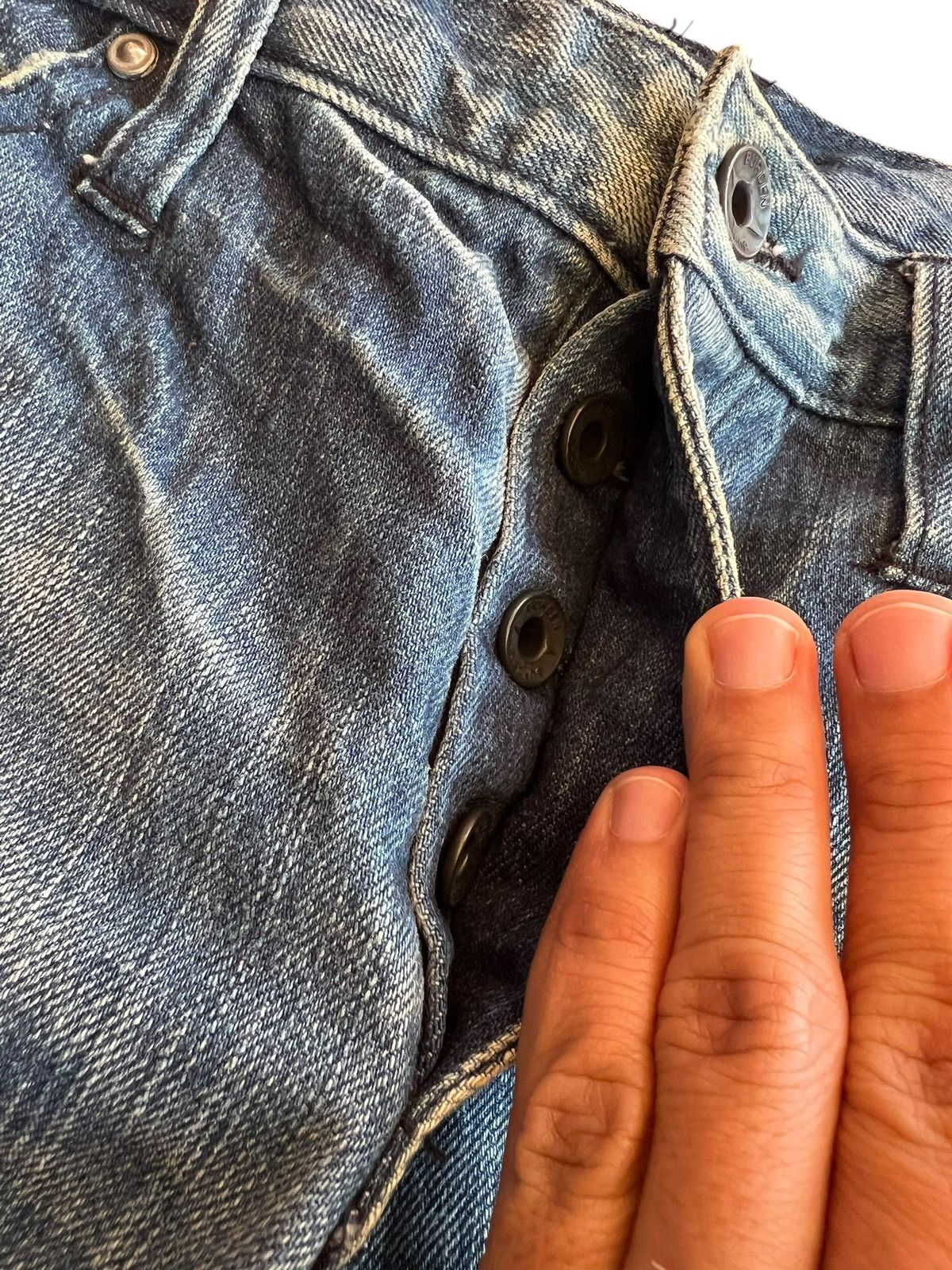 Japanese Brand Vintage Japanese Brand Burden Flare Distressed Painted Jean Size US 30 / EU 46 - 11 Thumbnail