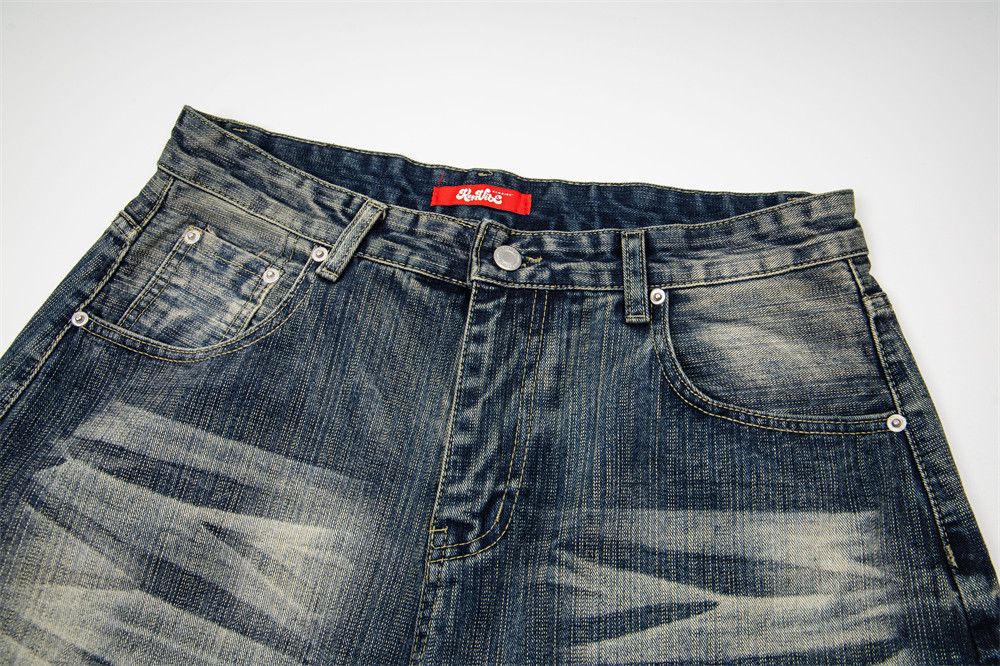 Vintage Men's Distressed Vibe Loose-Fit Curved-Leg Jeans Size US 32 / EU 48 - 3 Thumbnail