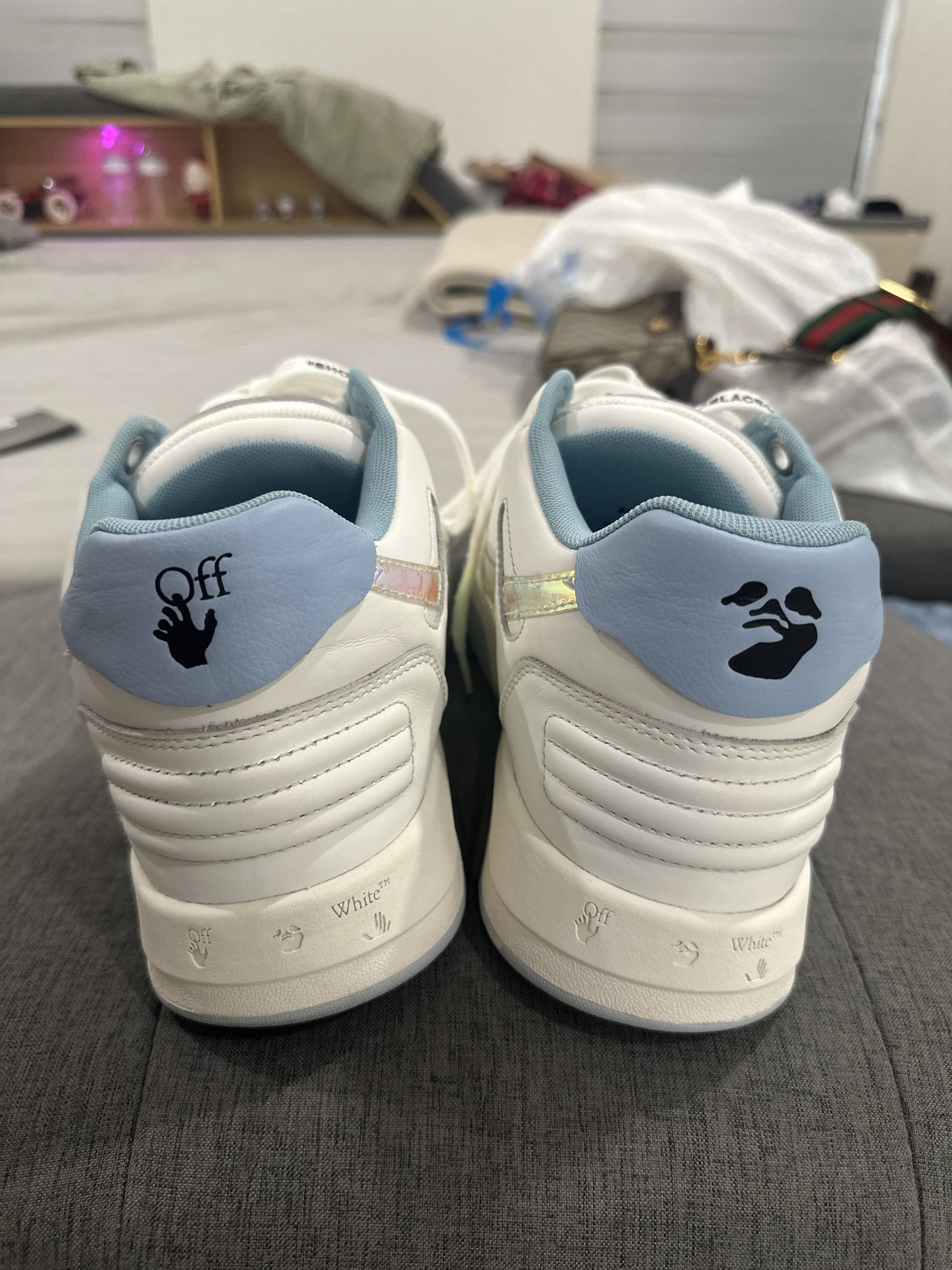 Off-White Off White Out Of Office White Iridescent Sneakers Size US 12 / EU 45 - 9 Thumbnail