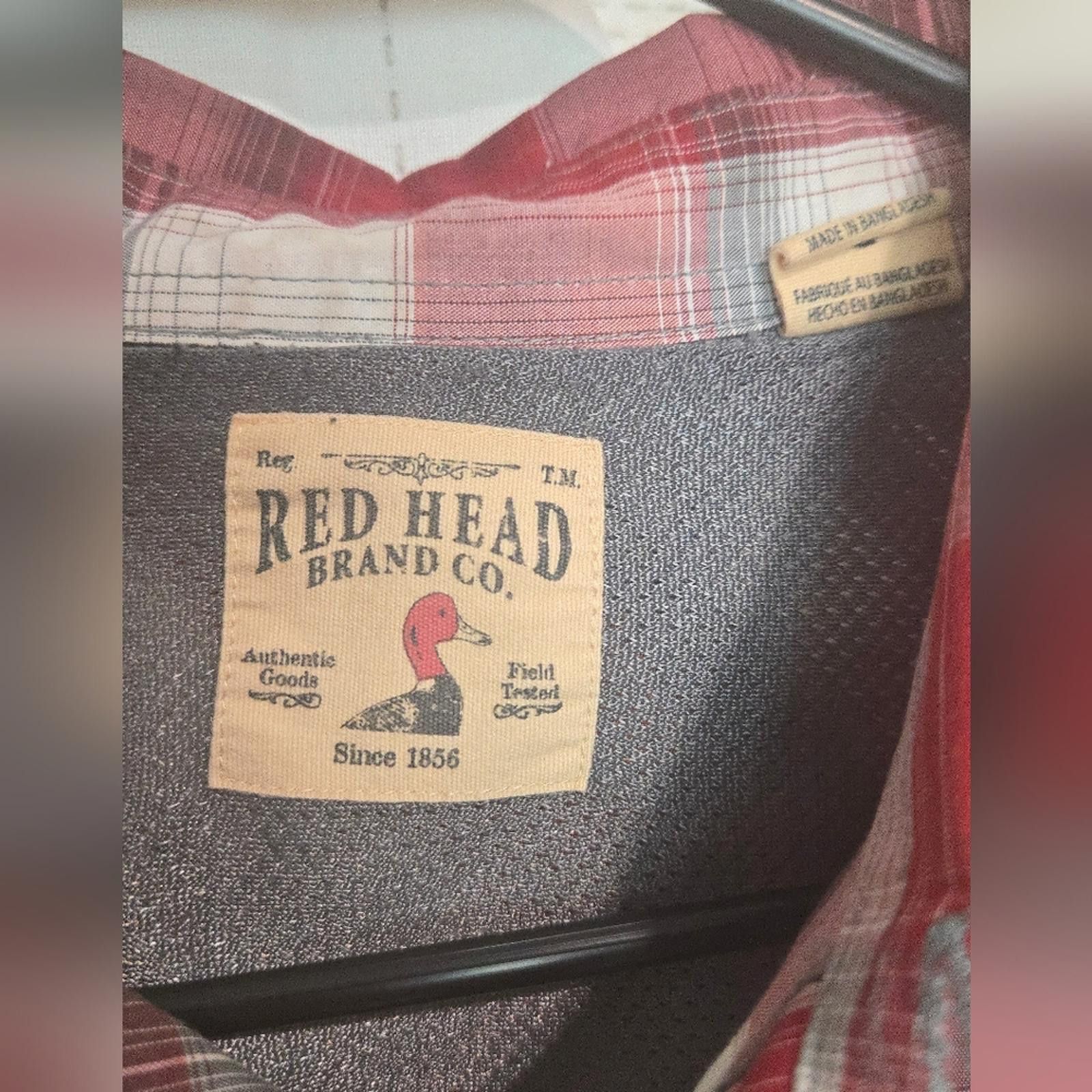 Redhead RedHead Wrinkle-Free Plaid Short-Sleeve Button-Down Shirt Size US L / EU 52-54 / 3 - 2 Thumbnail