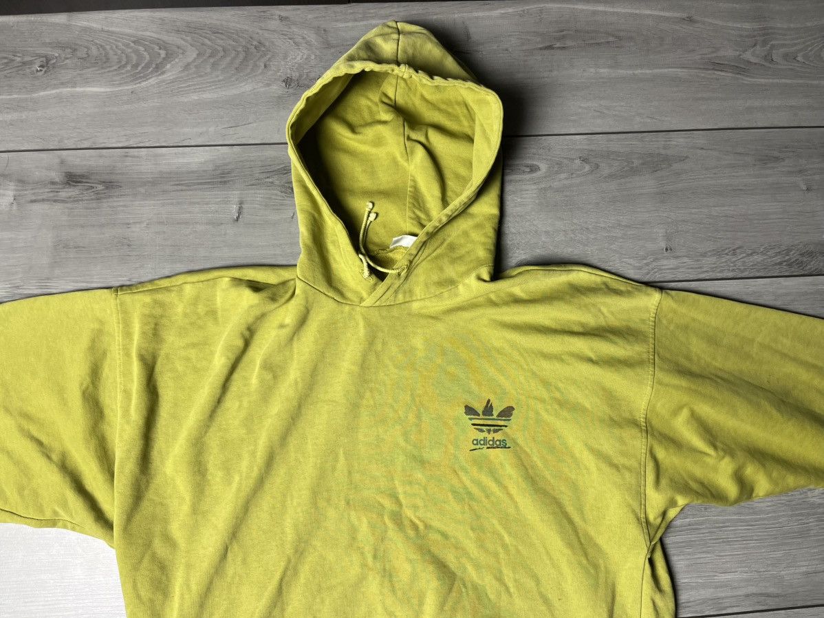 Adidas Vintage Adidas Hoodie Green Trefoil Logo size L/M Size US L / EU 52-54 / 3 - 3 Thumbnail