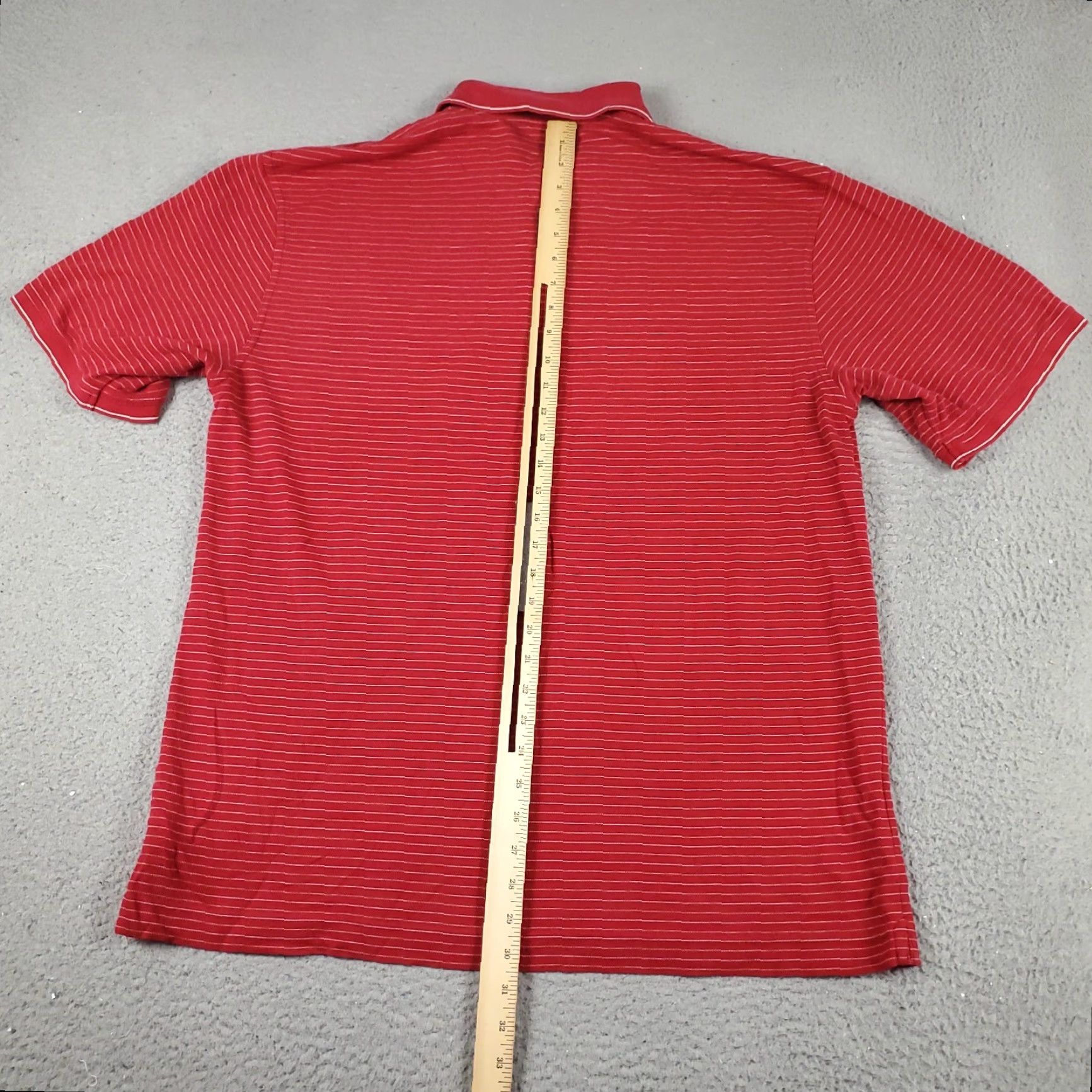 Nike Nike Polo Shirt Mens XL Red Striped Cotton Short Sleeve Polo Shirt Men Red Nike Golf Casual Knit Cotton Striped Short Sleeve Sizing XL Size US XL / EU 56 / 4 - 3 Thumbnail