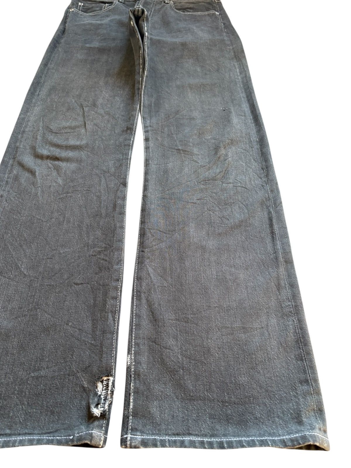 Beauty Beast × Japanese Brand Vintage Japanese Brand Buckle Back Distress Rip Baggy Jean Size US 32 / EU 48 - 7 Thumbnail