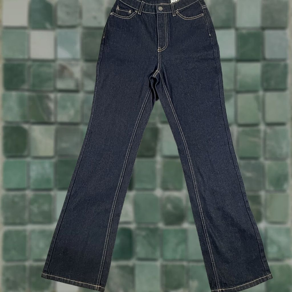 Vintage Future Collective Jeans Womens 2 Dark Wash Flare High Rise Denim Reese Blutstein Size 26" / US 2 / IT 38 - 1 Thumbnail