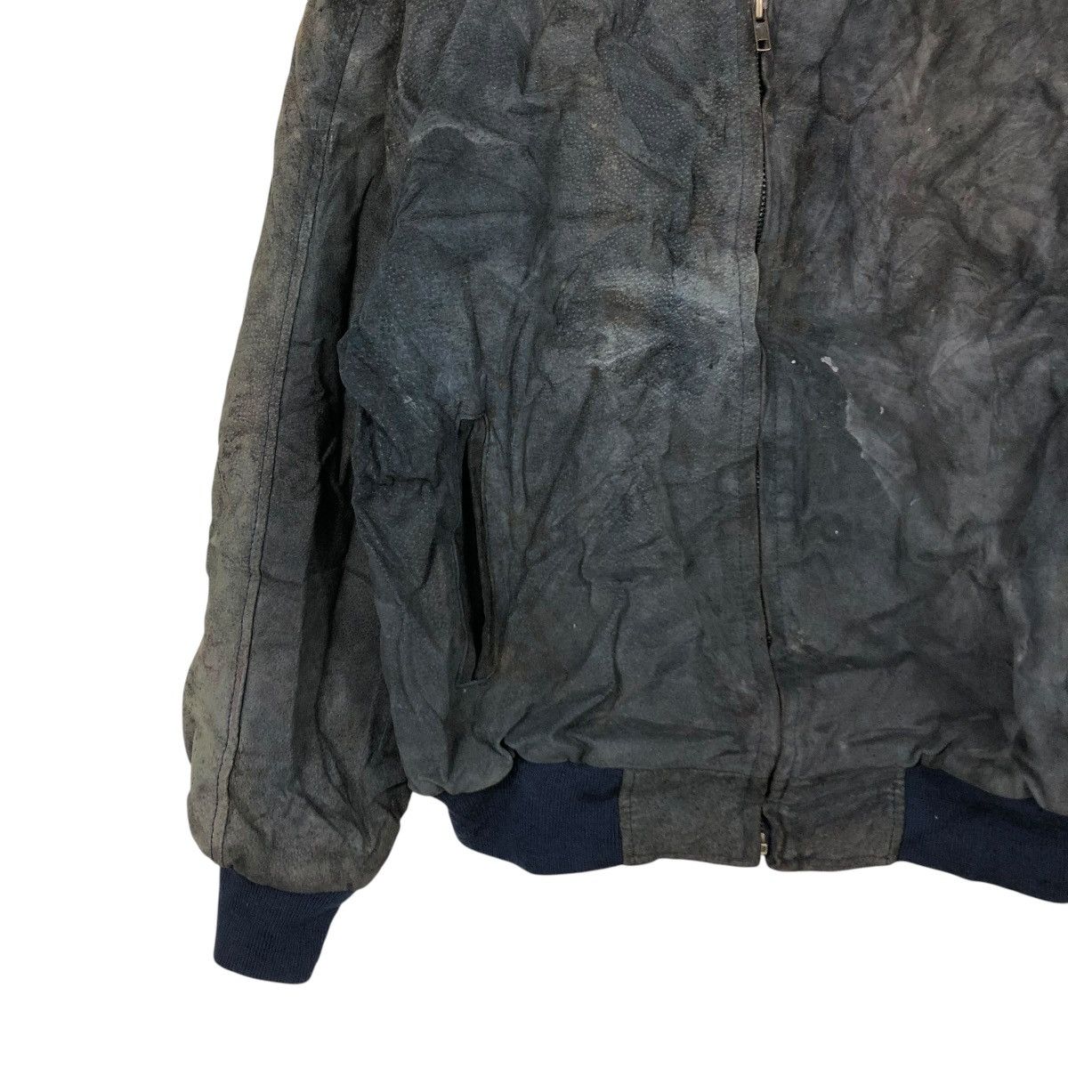 Japanese Brand 🔥VINTAGE LEATHER JACKET BOMBER BACK LOT ISSEY MIYAKE Size US L / EU 52-54 / 3 - 6 Thumbnail