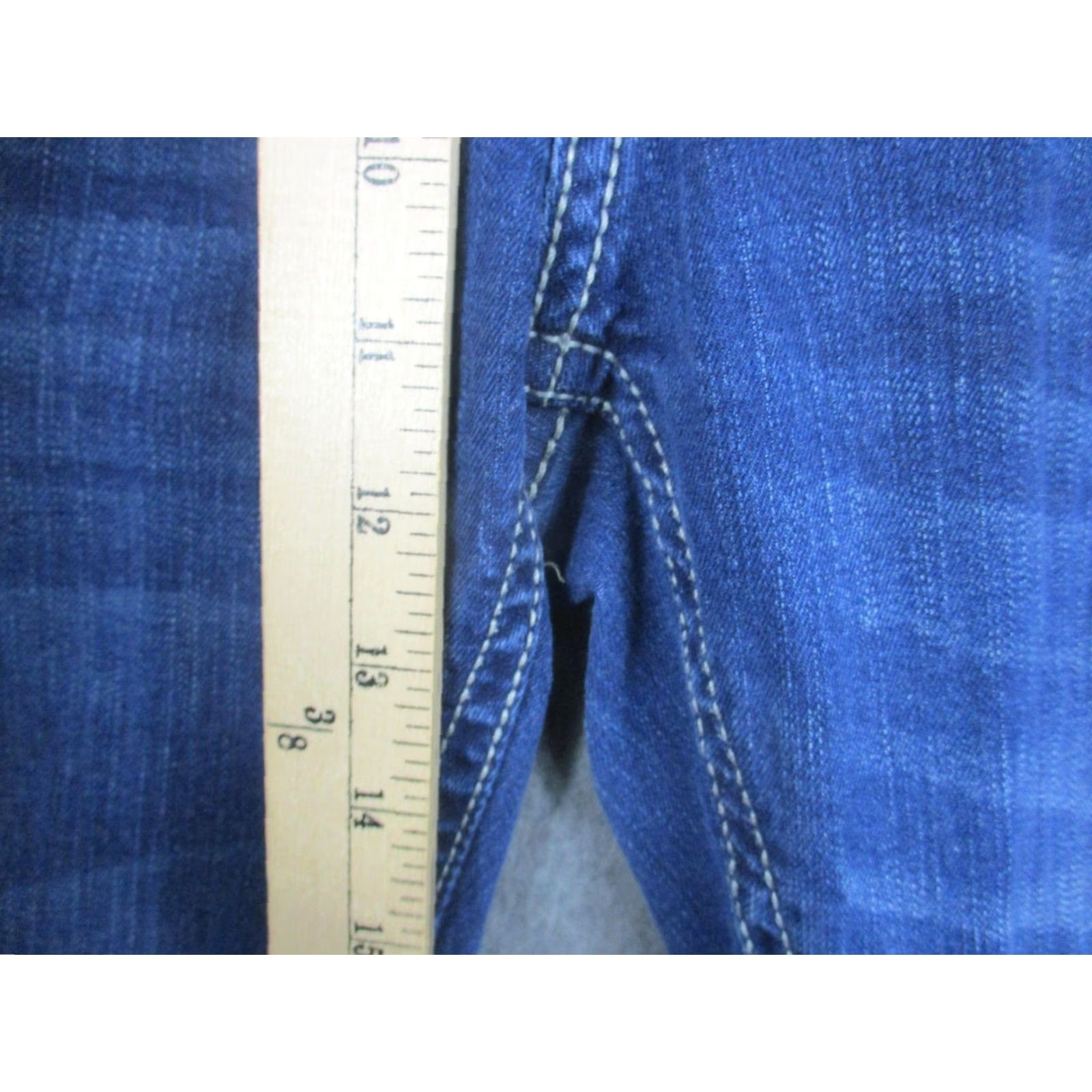 Vintage TK Axel Jeans Mens 36x30 Blue Athletic Fit Stretch Whiskered Contrast Stitch Size US 36 / EU 52 - 4 Thumbnail