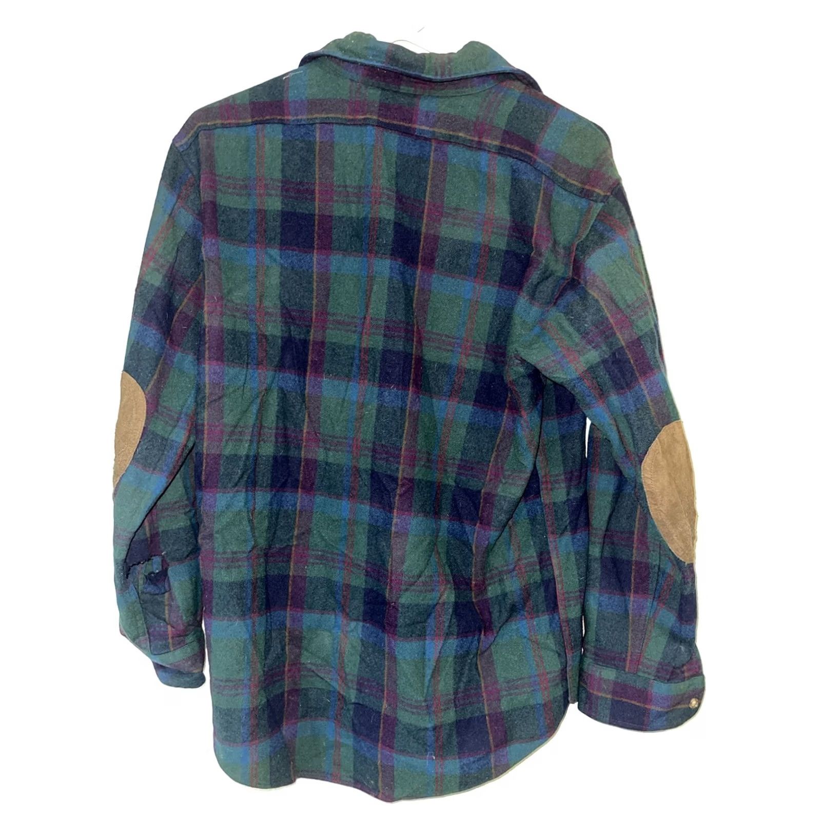 Pendleton PENDLETON 100% Virgin Wool Button-Up Shirt USA Made, Plaid, Holes, Crafting Project - Mens Size US M / EU 48-50 / 2 - 2 Thumbnail