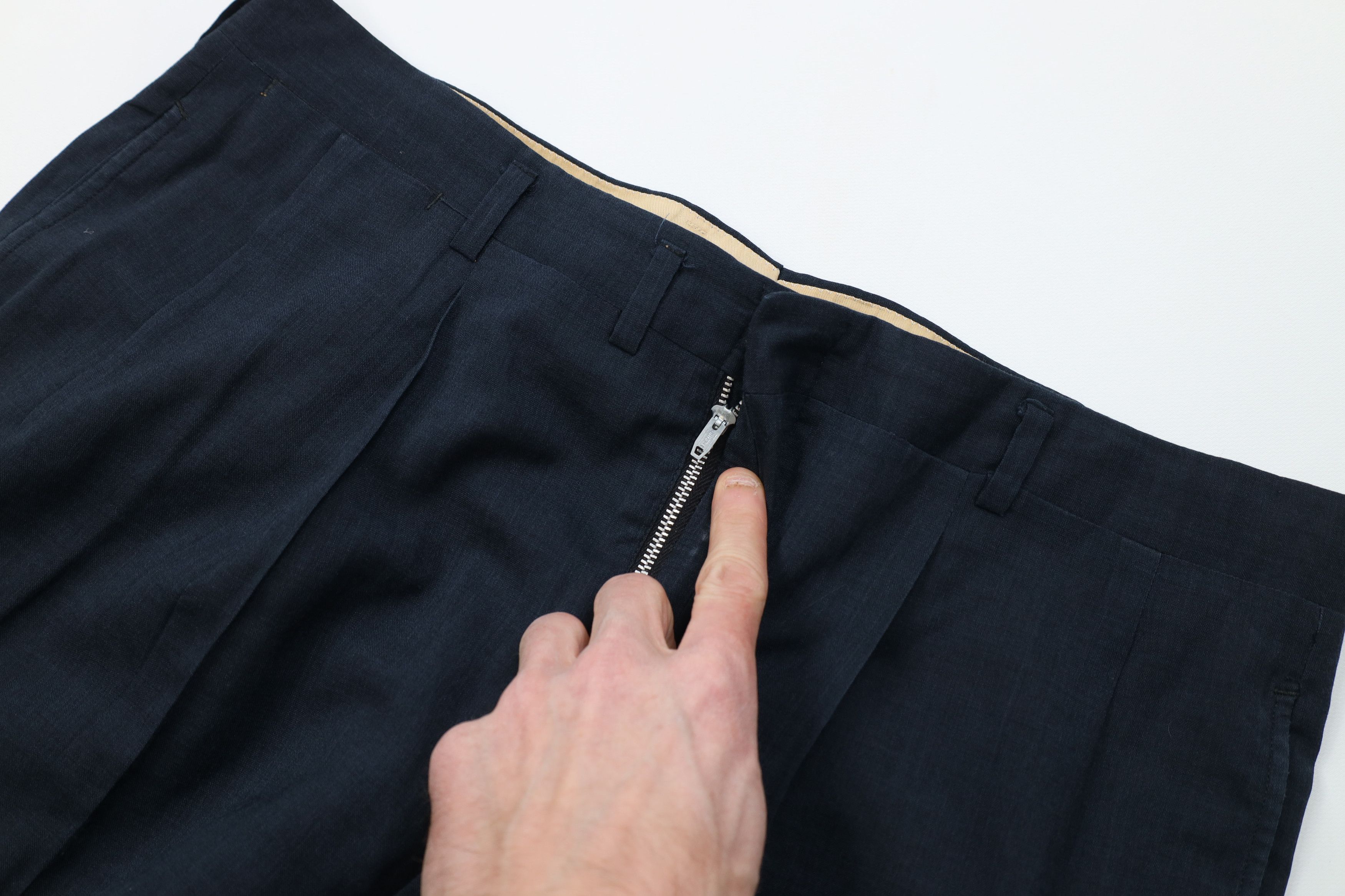 Vintage Vintage 50s Hollywood Regency Knit Chino Pants Blue USA Size US 34 / EU 50 - 7 Thumbnail
