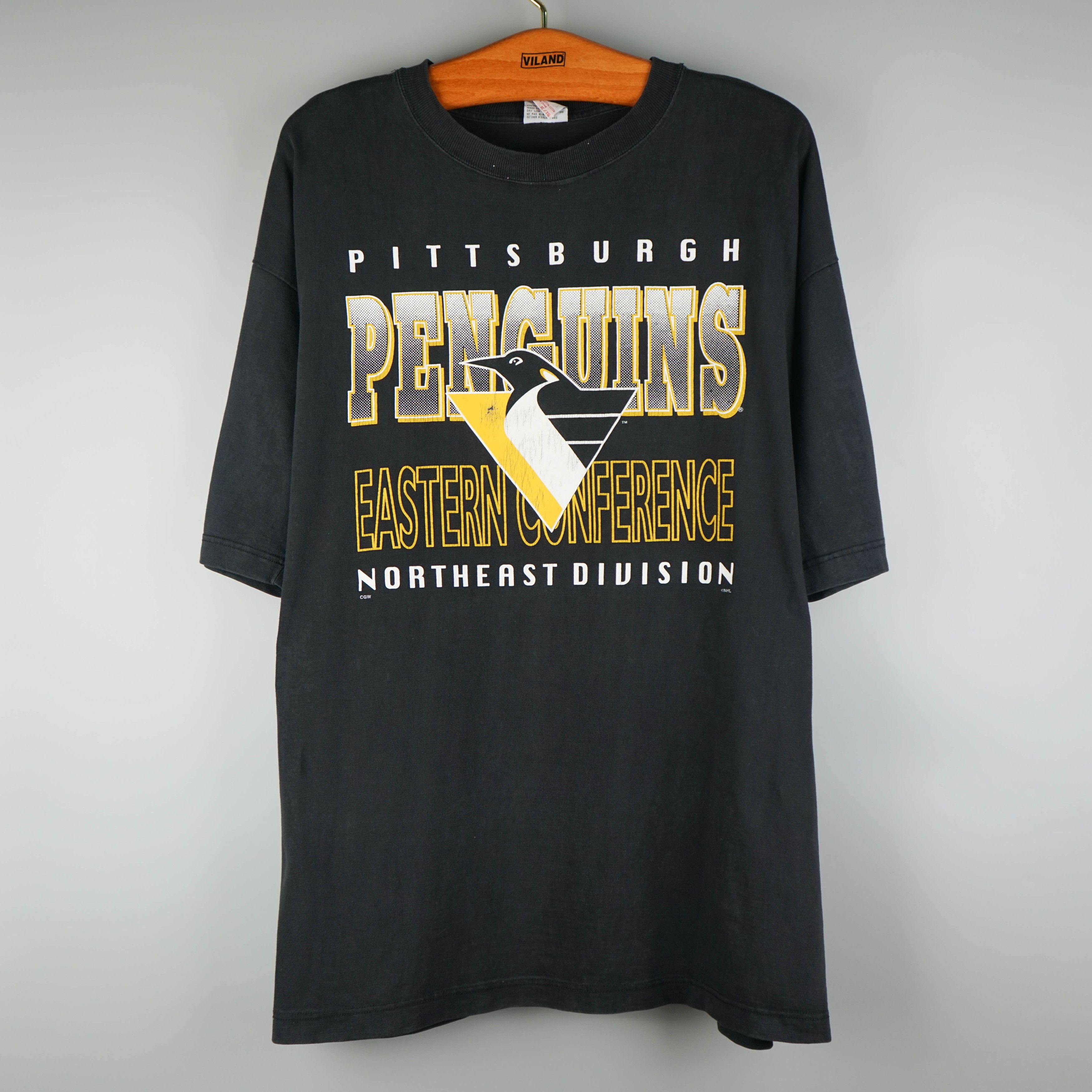 NHL × Vintage Vintage 1990s Pittsburgh Penguins T-Shirt 2XL Size US XXL / EU 58 / 5 - 1 Thumbnail