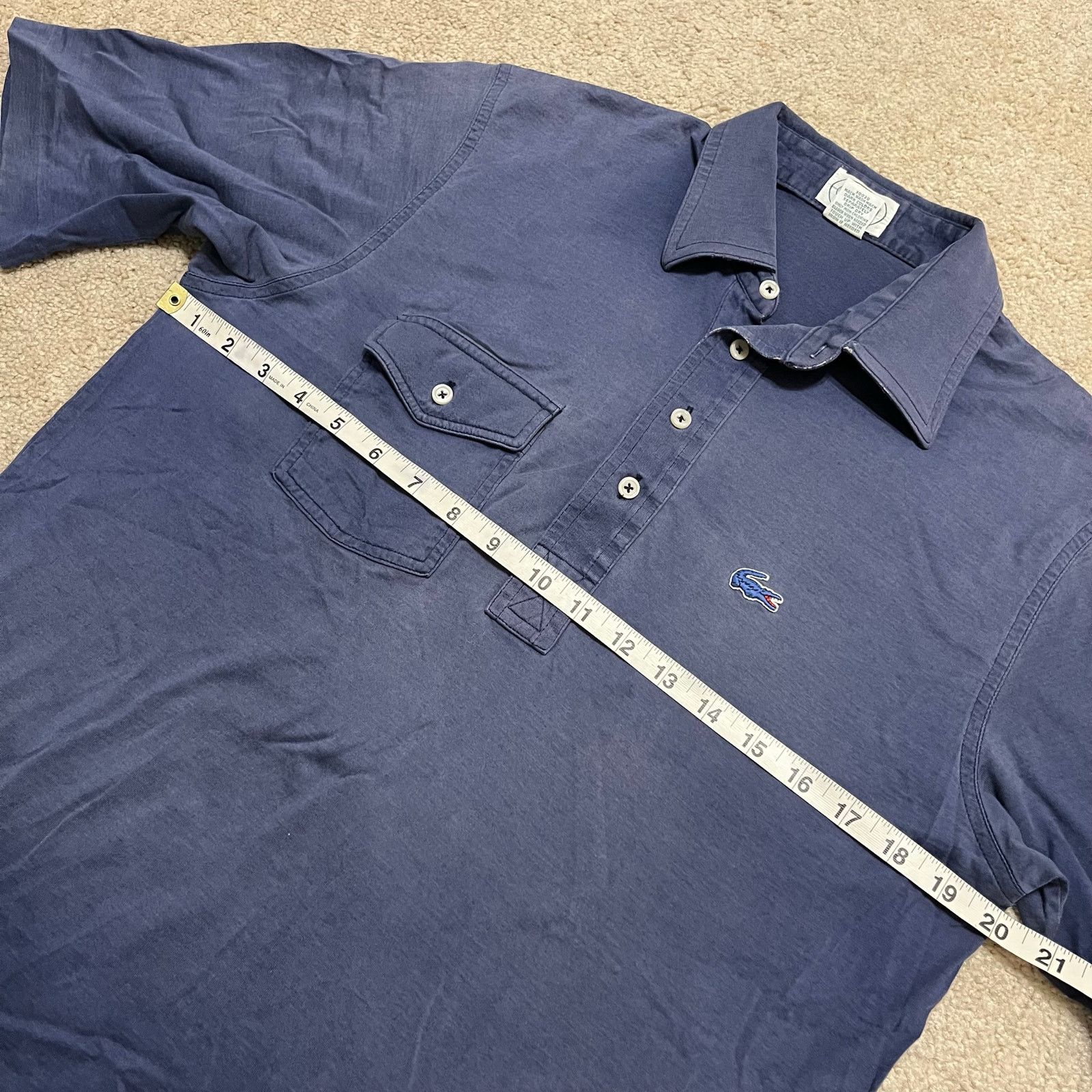 Lacoste Vintage Izod Lacoste Faded Blue Polo Shirt XL Size US XL / EU 56 / 4 - 5 Thumbnail