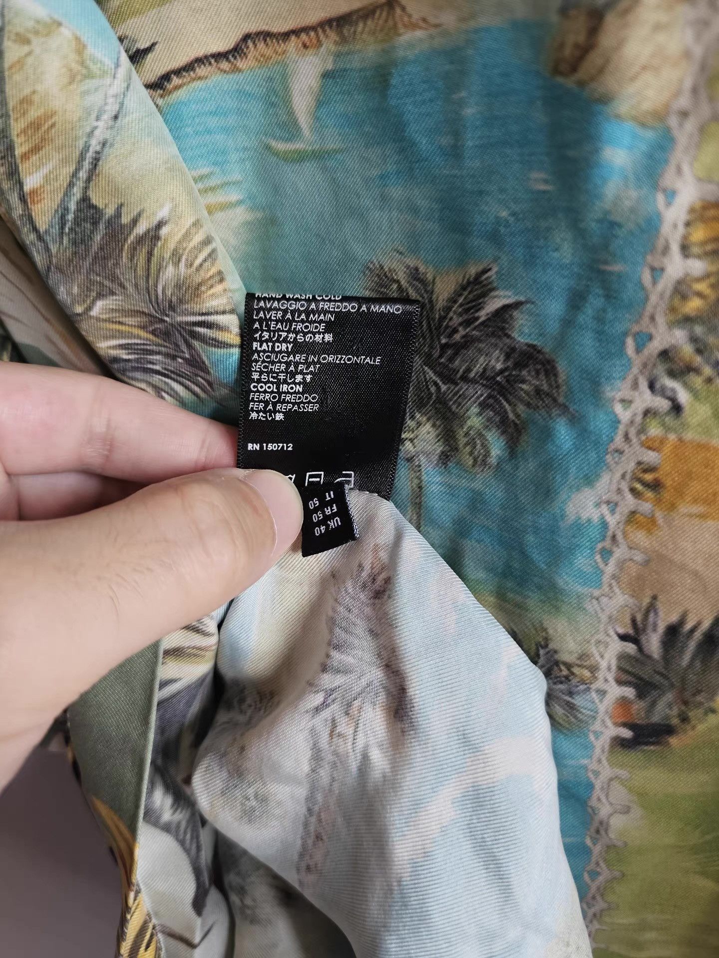 Amiri AMIRI short-sleeve shirt with coconut tree print, mulberry Size US L / EU 52-54 / 3 - 6 Thumbnail