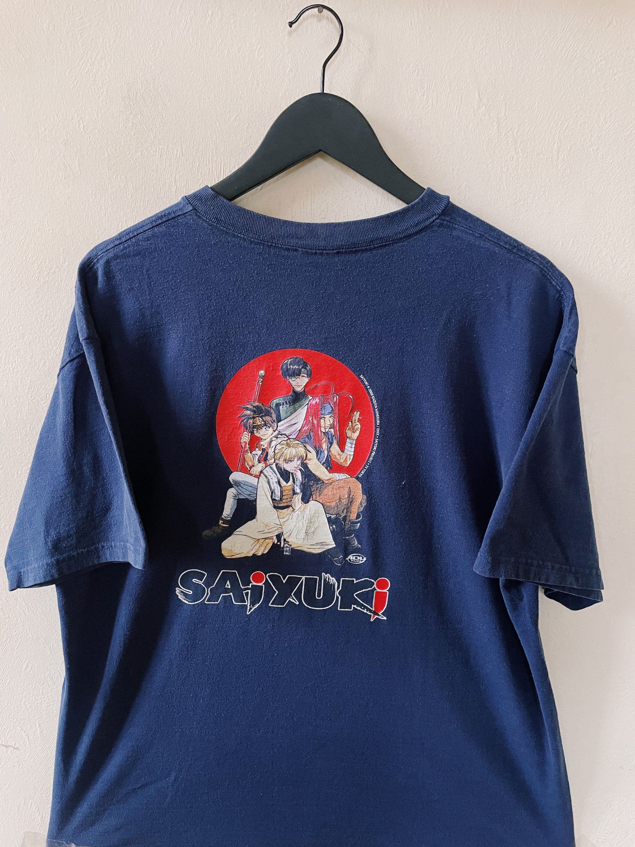 Vintage Vintage 2000 Y2K Saiyuki Promo T-shirt Navy Size US XL / EU 56 / 4 - 1 Thumbnail