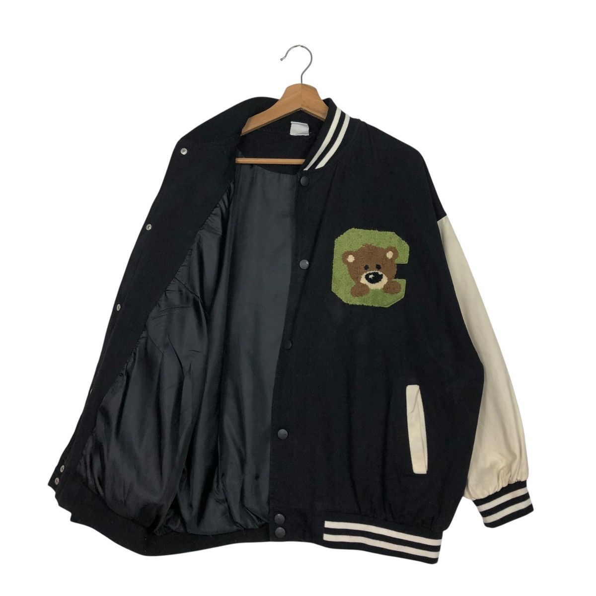 Japanese Brand 🔥VINTAGE BOMBER JACKET VARSITY HOOK BIG LOGO DESIGN CARTOON Size US XL / EU 56 / 4 - 13 Thumbnail