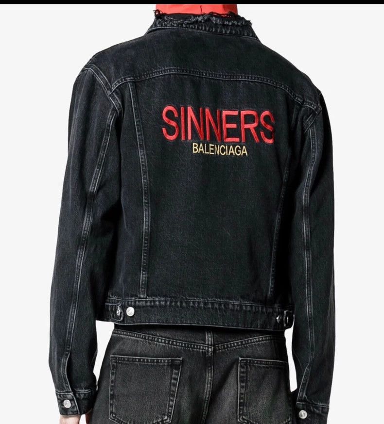 Balenciaga Balenciaga Sinners Denim Jacket 2505-Nextarrow Size US S / EU 44-46 / 1 - 8 Thumbnail