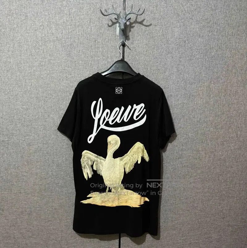 Loewe Loewe Black Cotton Embroidered Logo T-Shirt . Size M / US 6-8 / IT 42-44 - 2 Thumbnail