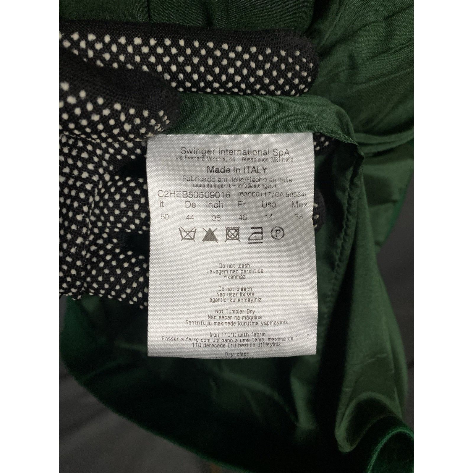 Versace Versace Women's Green Assymetrical Moto Biker Jacket Size US Size XL / US 12-14 / IT 48-50 - 10 Thumbnail