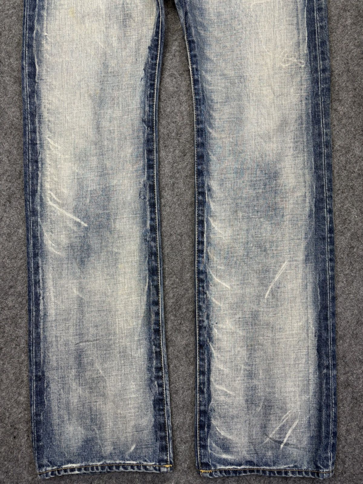 Japanese Brand 💥Insane 90s Style💥TK Bleaches All Over Denim K23 Size US 33 - 4 Thumbnail