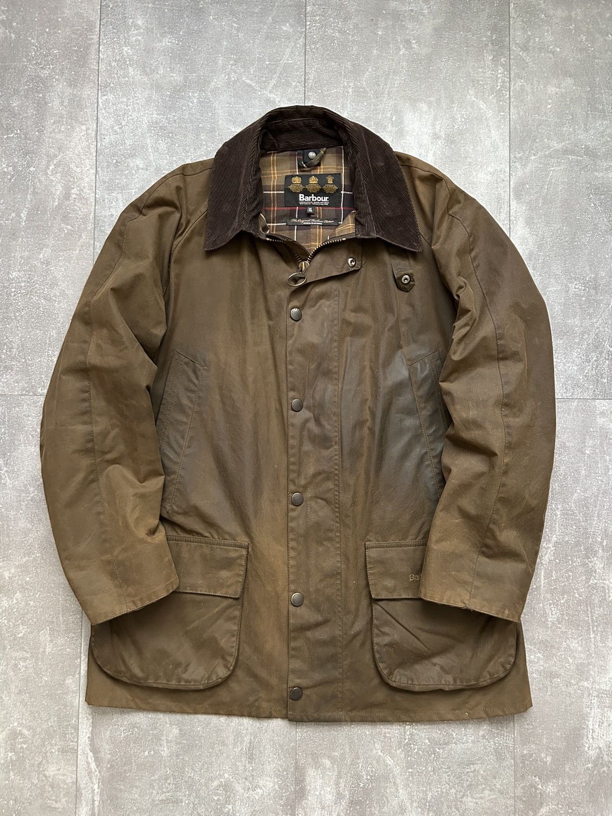 image of Barbour Bristol Sylkoil Waxed London Jacket in Brown, Men's (Size XL)