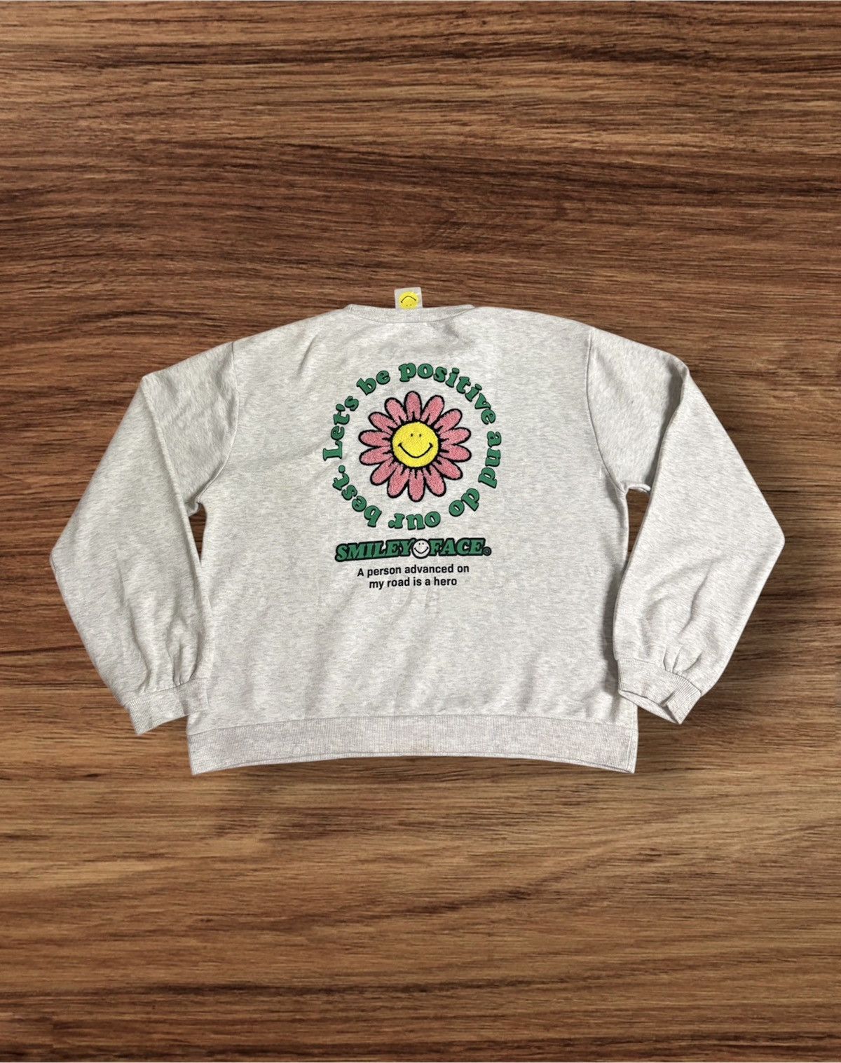 Japanese Brand SMILEY FACE Over Print Back Side Sweatshirt Size US M / EU 48-50 / 2 - 1 Thumbnail