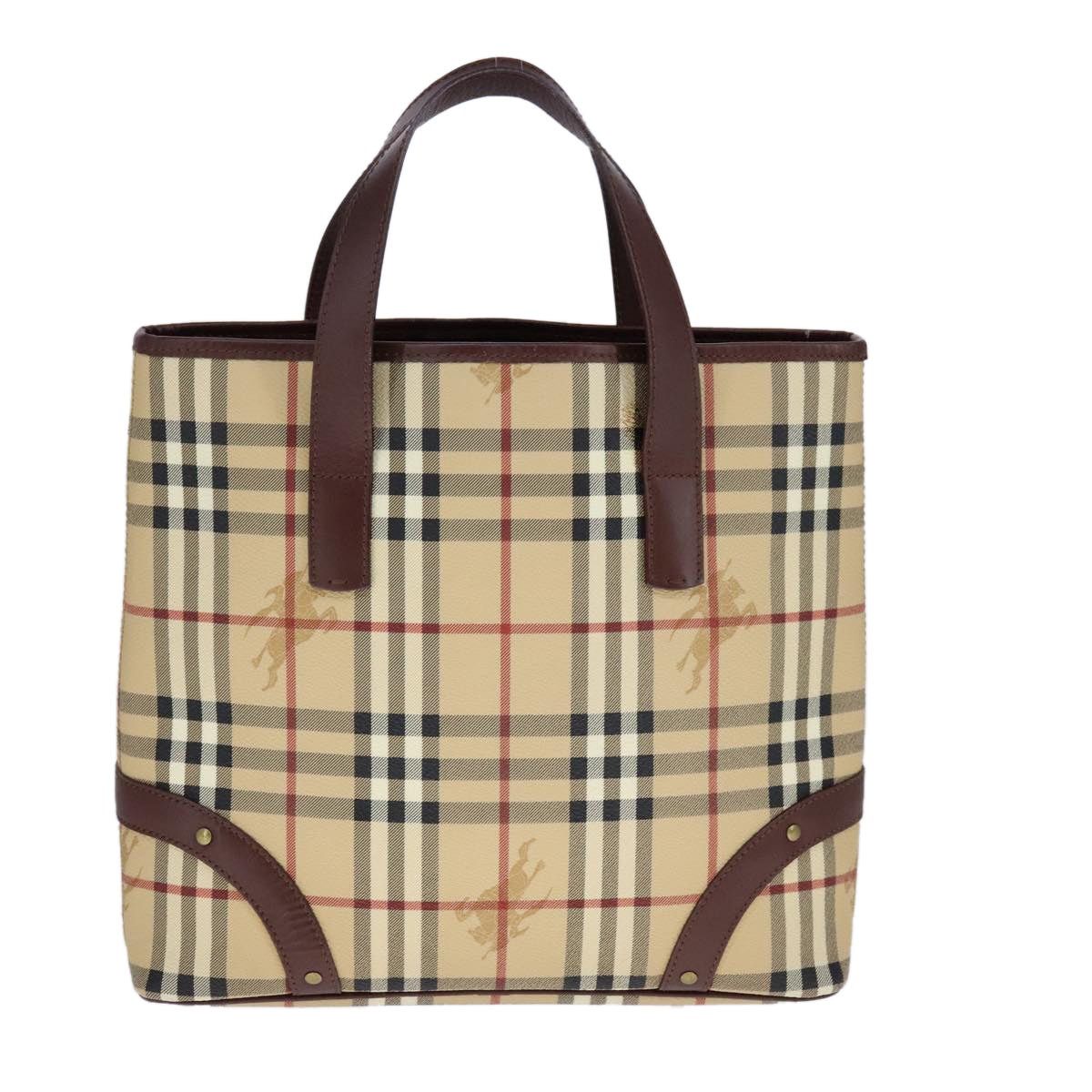 Burberry Burberry Nova Check Tote Bag Pvc Leather Beige Size ONE SIZE - 2 Thumbnail