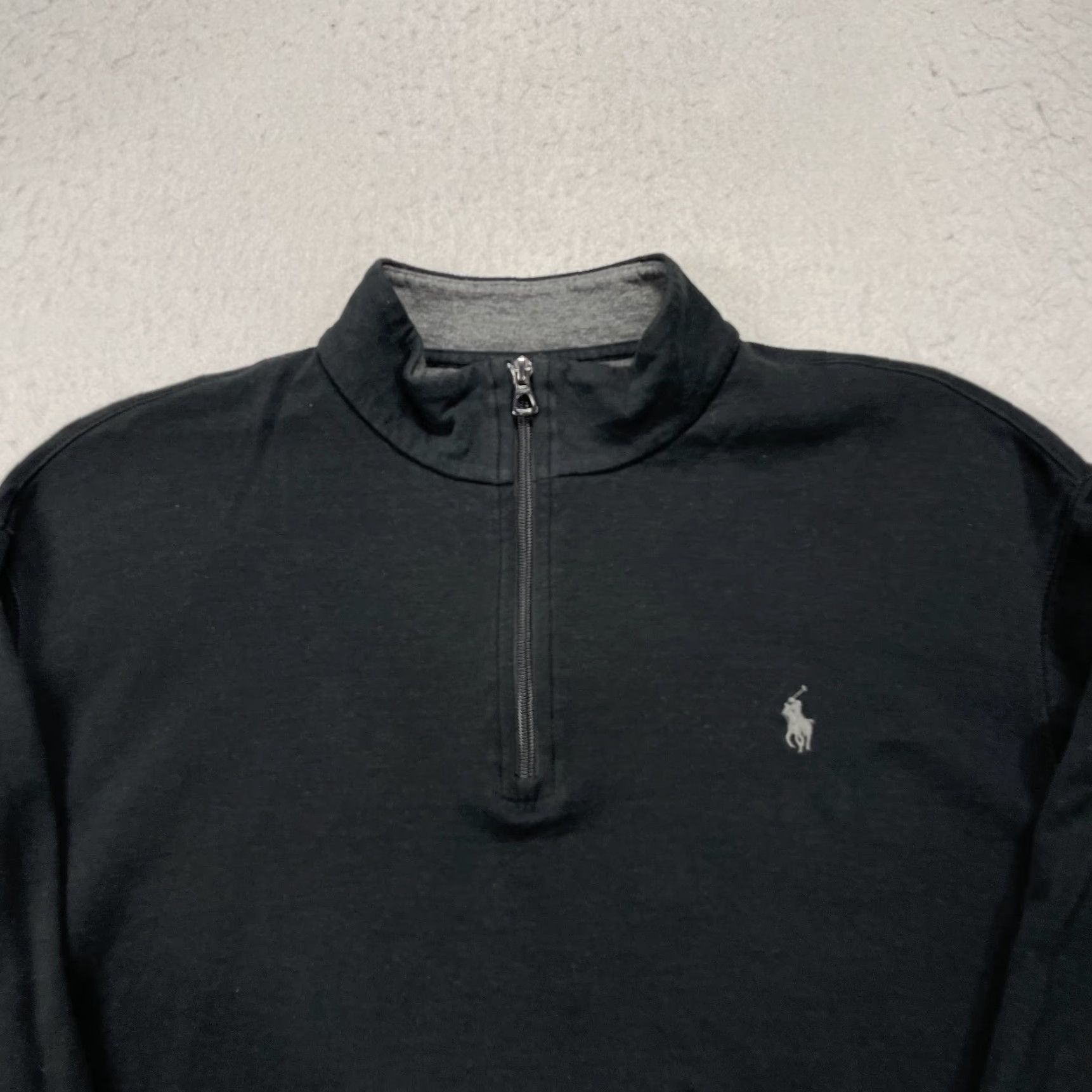 Polo Ralph Lauren Polo Ralph Lauren Sweater Mens XL Black Gray Performance 1/4 Quarter Zip Preppy Shirt Pullover Knit Mock Neck Zipper Embroidered Logo Vintage: No Size US XL / EU 56 / 4 - 2 Thumbnail